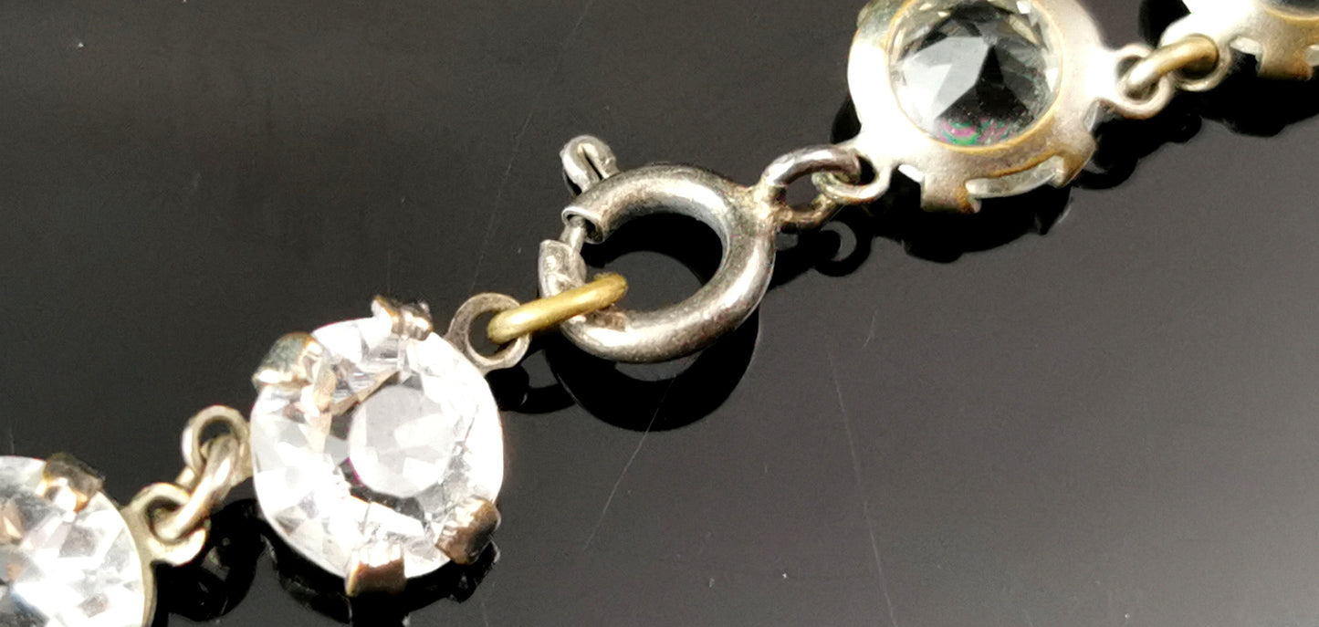 Vintage Art Deco paste riviere necklace
