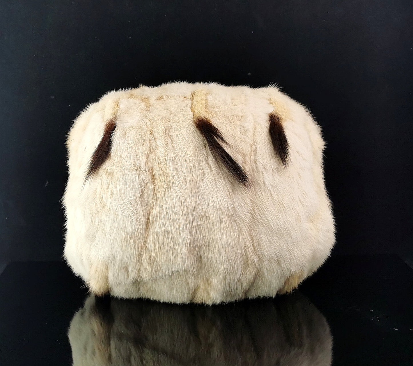 Antique winter ermine fur muff, Victorian