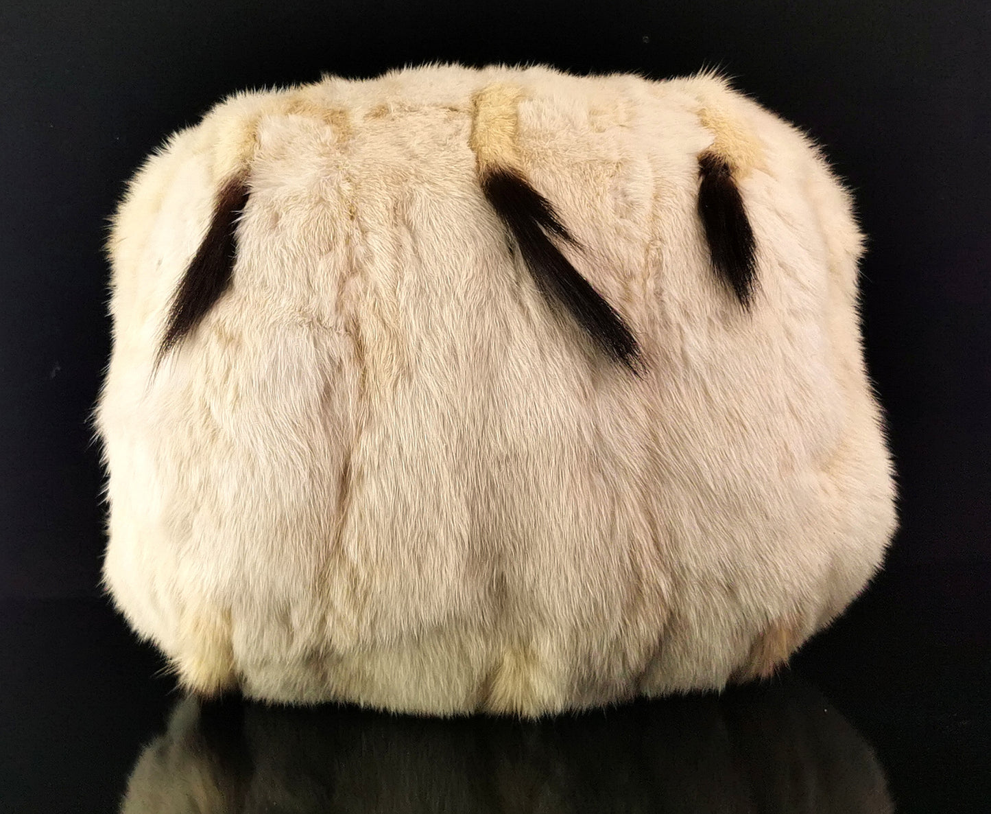 Antique winter ermine fur muff, Victorian