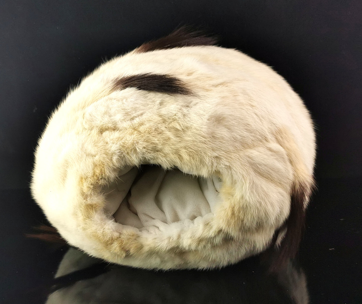 Antique winter ermine fur muff, Victorian