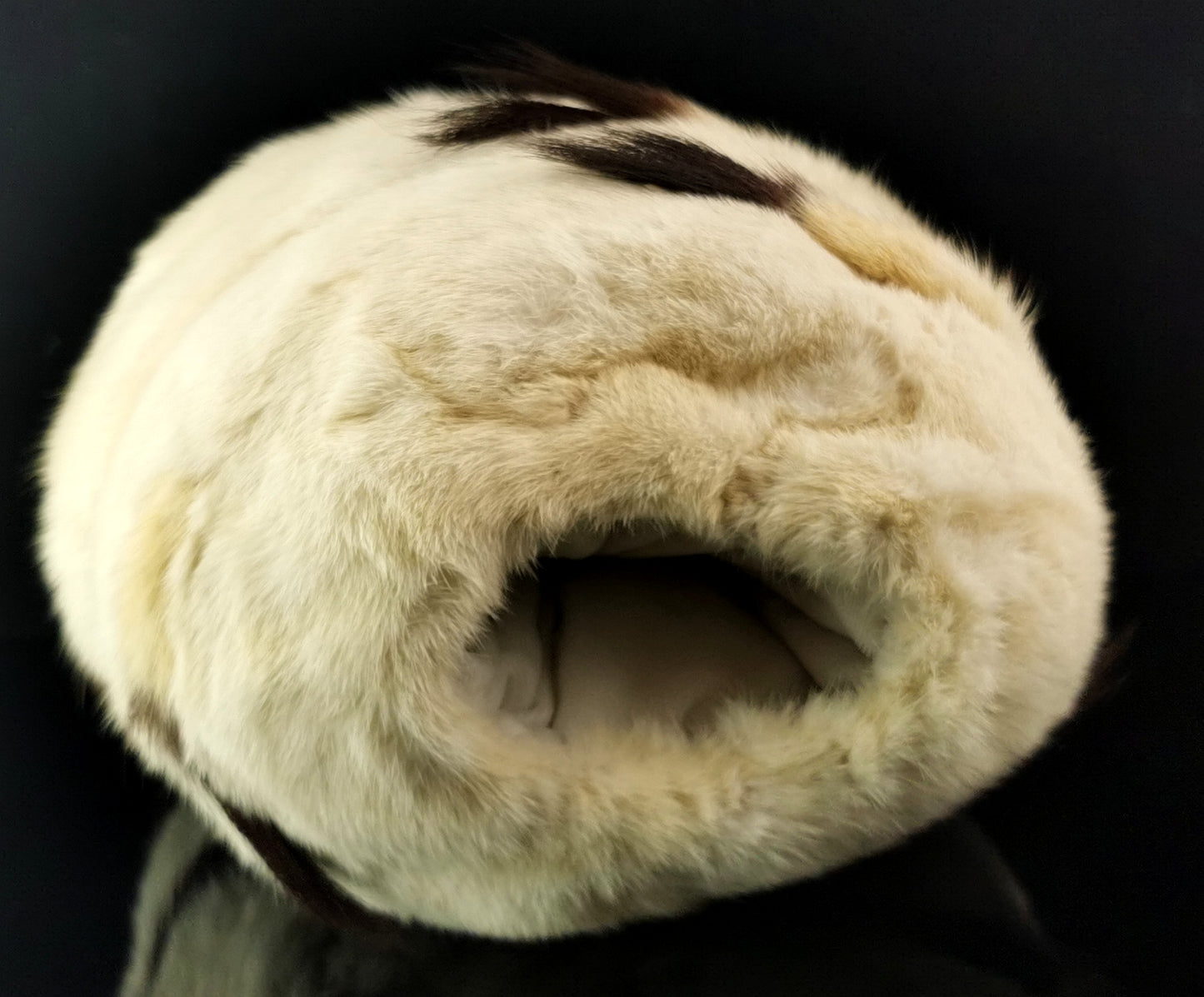 Antique winter ermine fur muff, Victorian