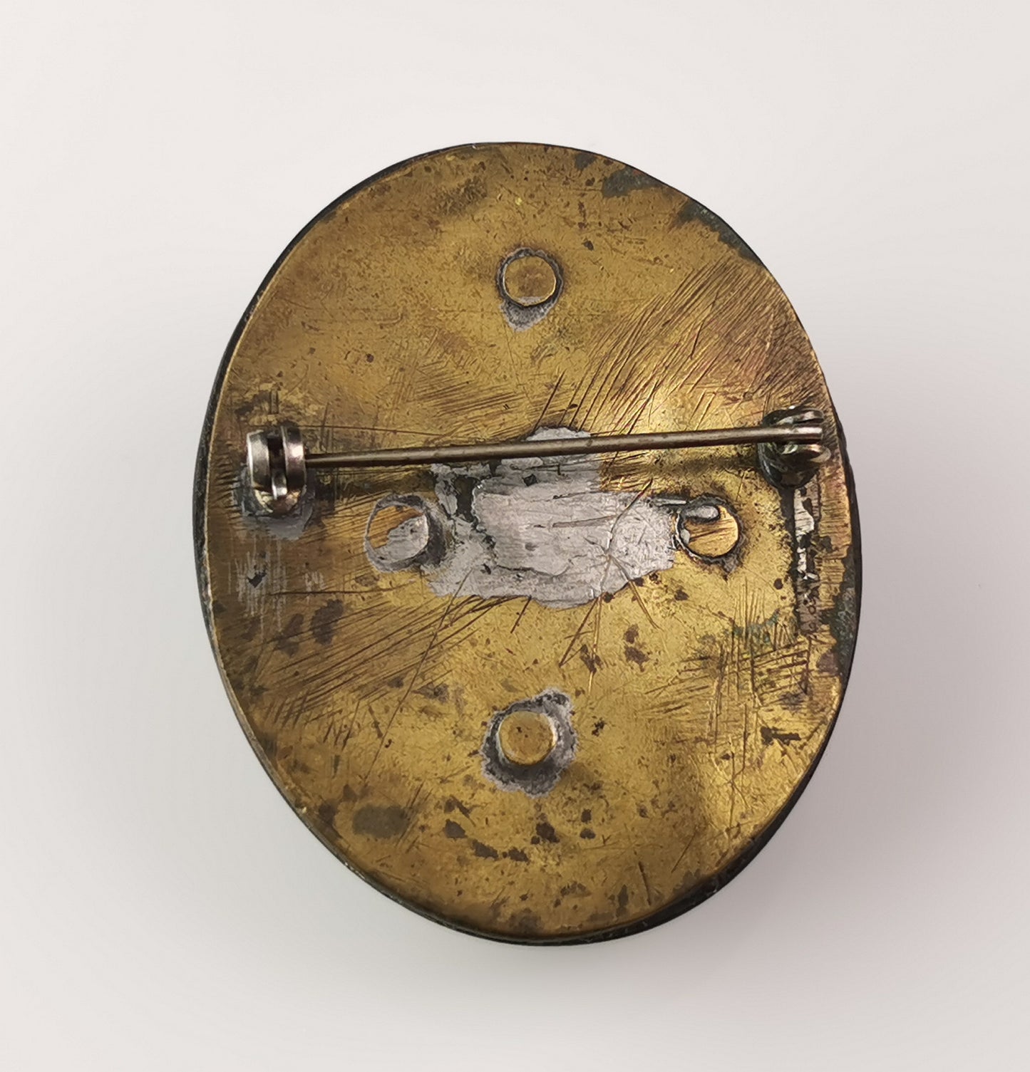 Antique Victorian Vulcanite cameo brooch