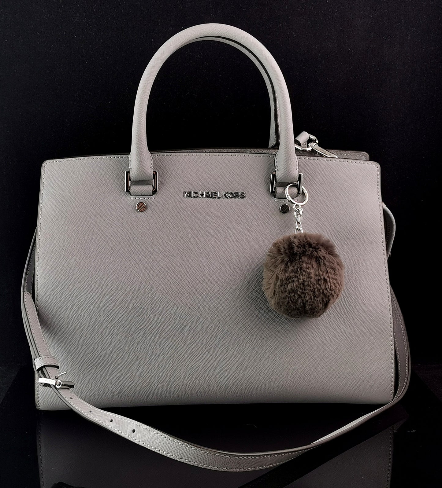 Michael Kors Selma tote bag, Grey Saffiano Leather