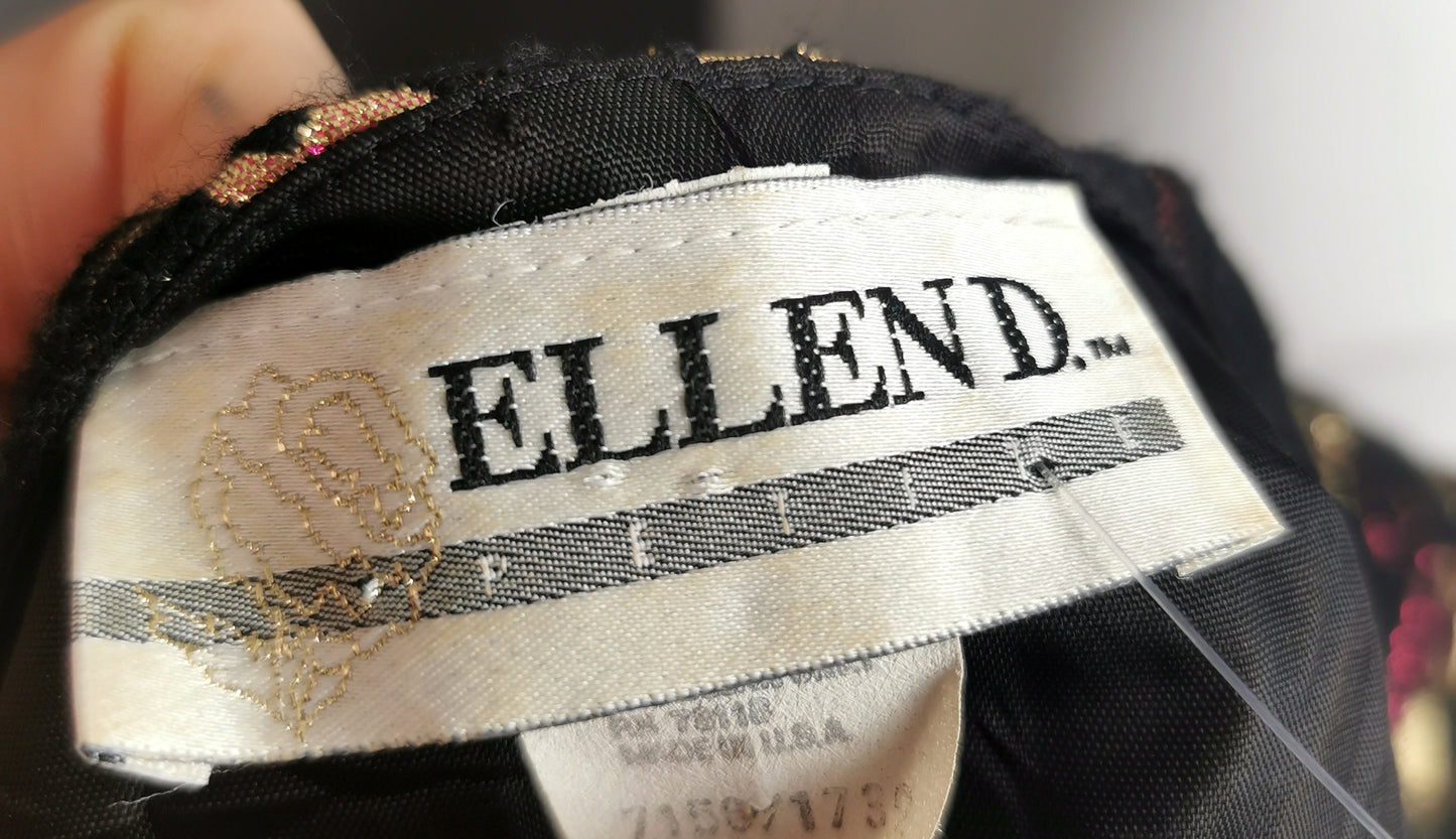 Vintage 80s Brocade jacket, cropped blazer, Metallic