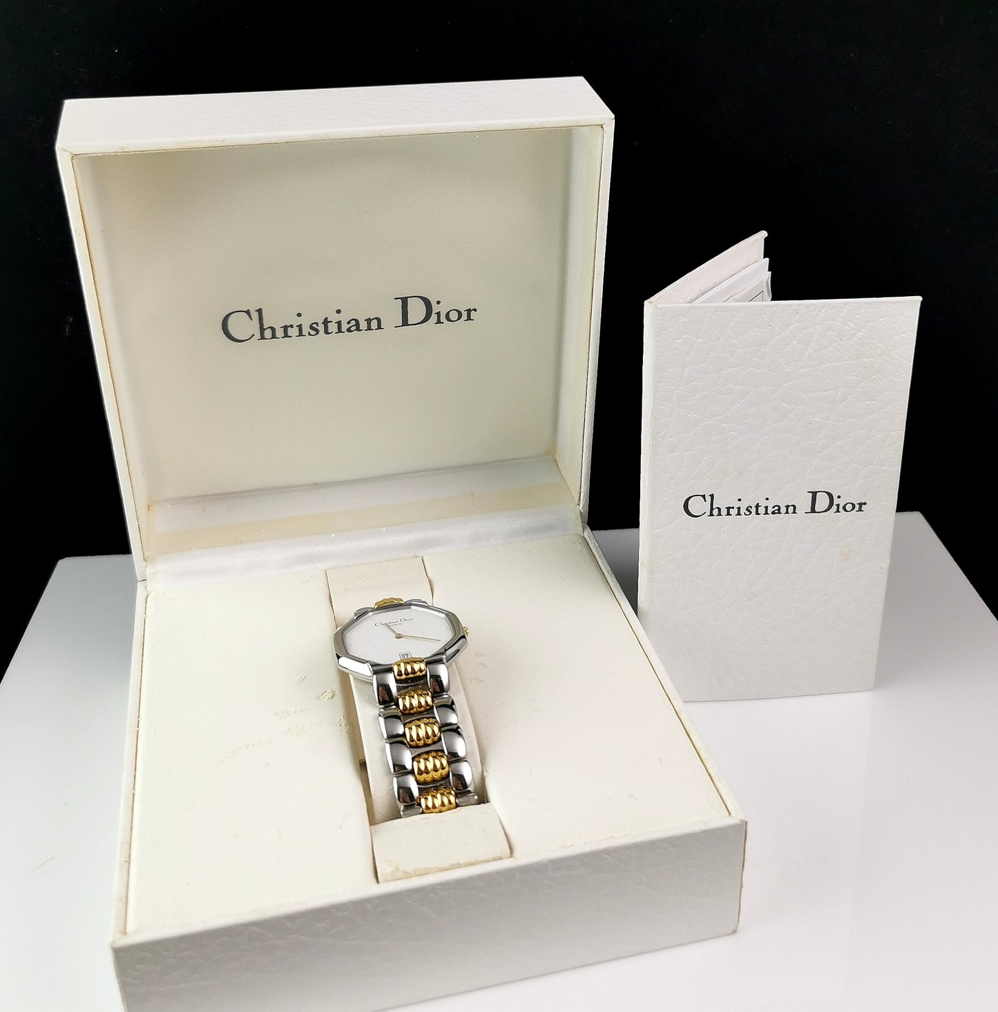 Vintage Christian Dior Octagon wristwatch, D45-204, Boxed