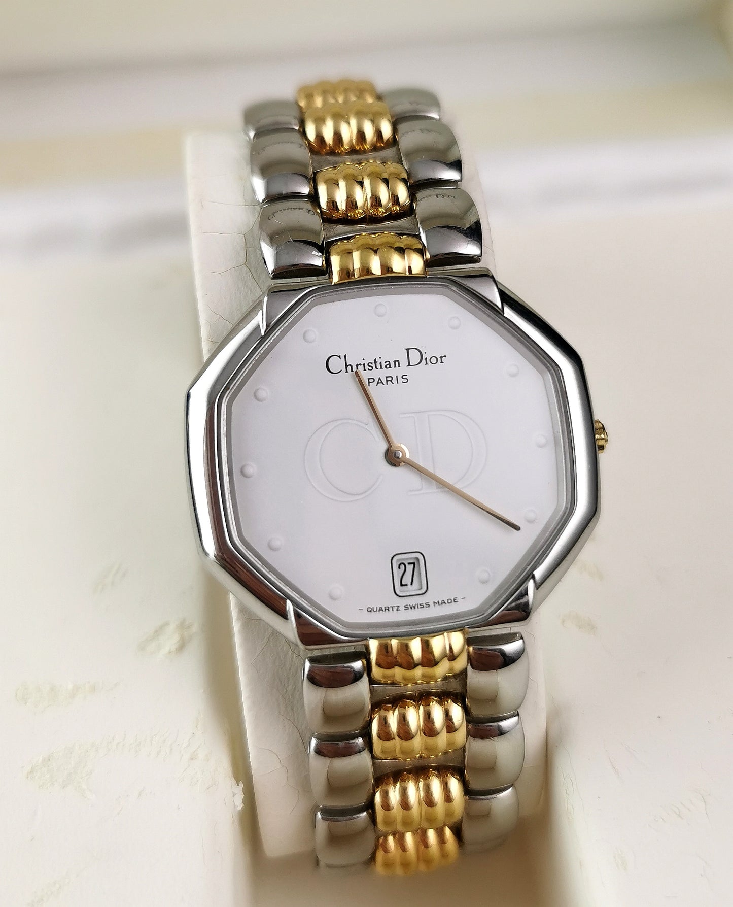 Vintage Christian Dior Octagon wristwatch, D45-204, Boxed