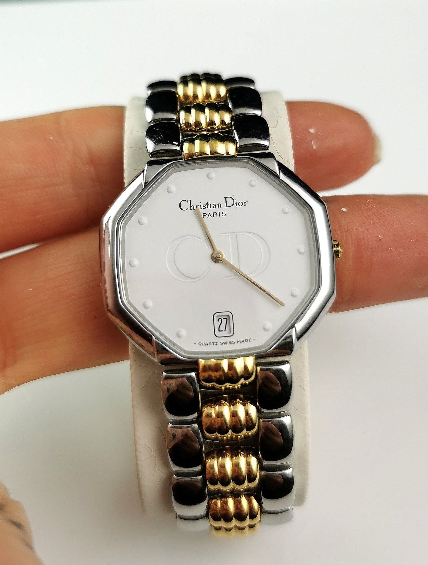 Vintage Christian Dior Octagon wristwatch, D45-204, Boxed