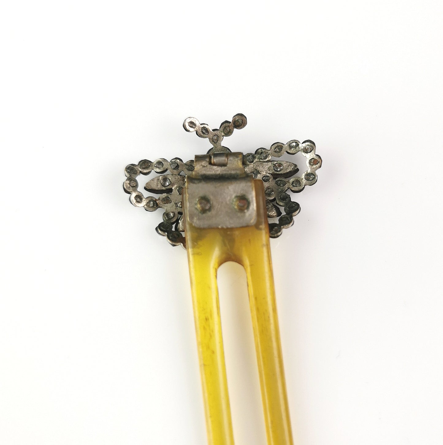 Antique cut steel Butterfly hair comb, Victorian