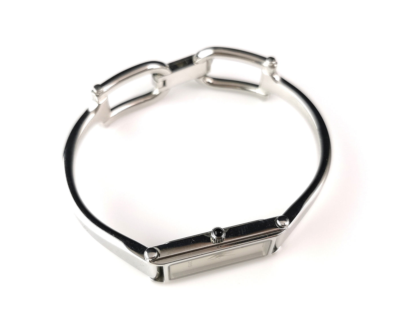 Vintage Gucci 1500l ladies wristwatch, Horsebit bangle strap