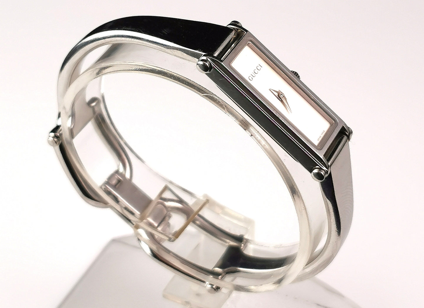 Vintage Gucci 1500l ladies wristwatch, Horsebit bangle strap