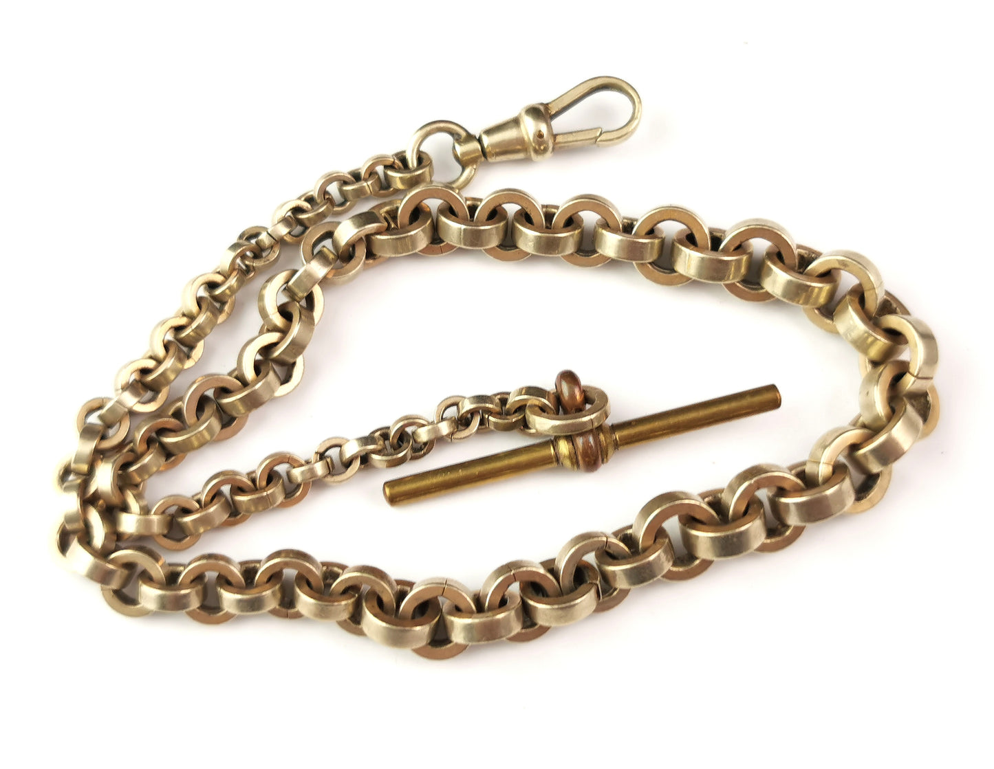 Antique Victorian gilt Albert chain, chunky rolo link