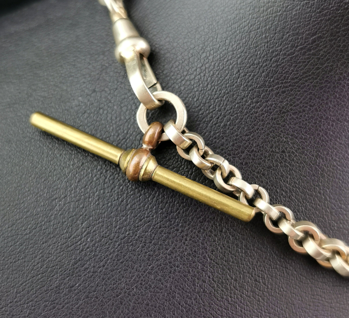 Antique Victorian gilt Albert chain, chunky rolo link
