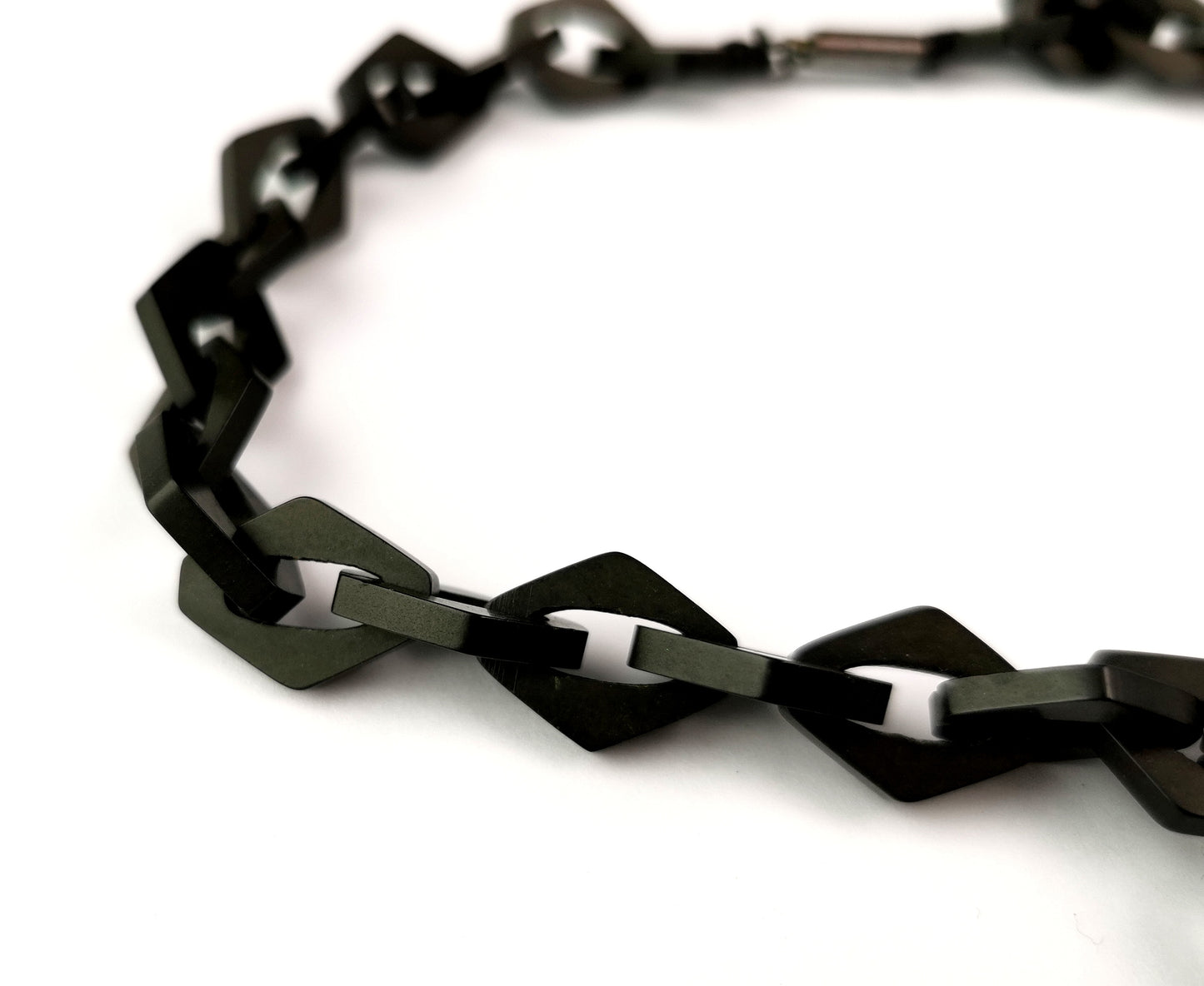 Antique Victorian Vulcanite Cross and chain necklace