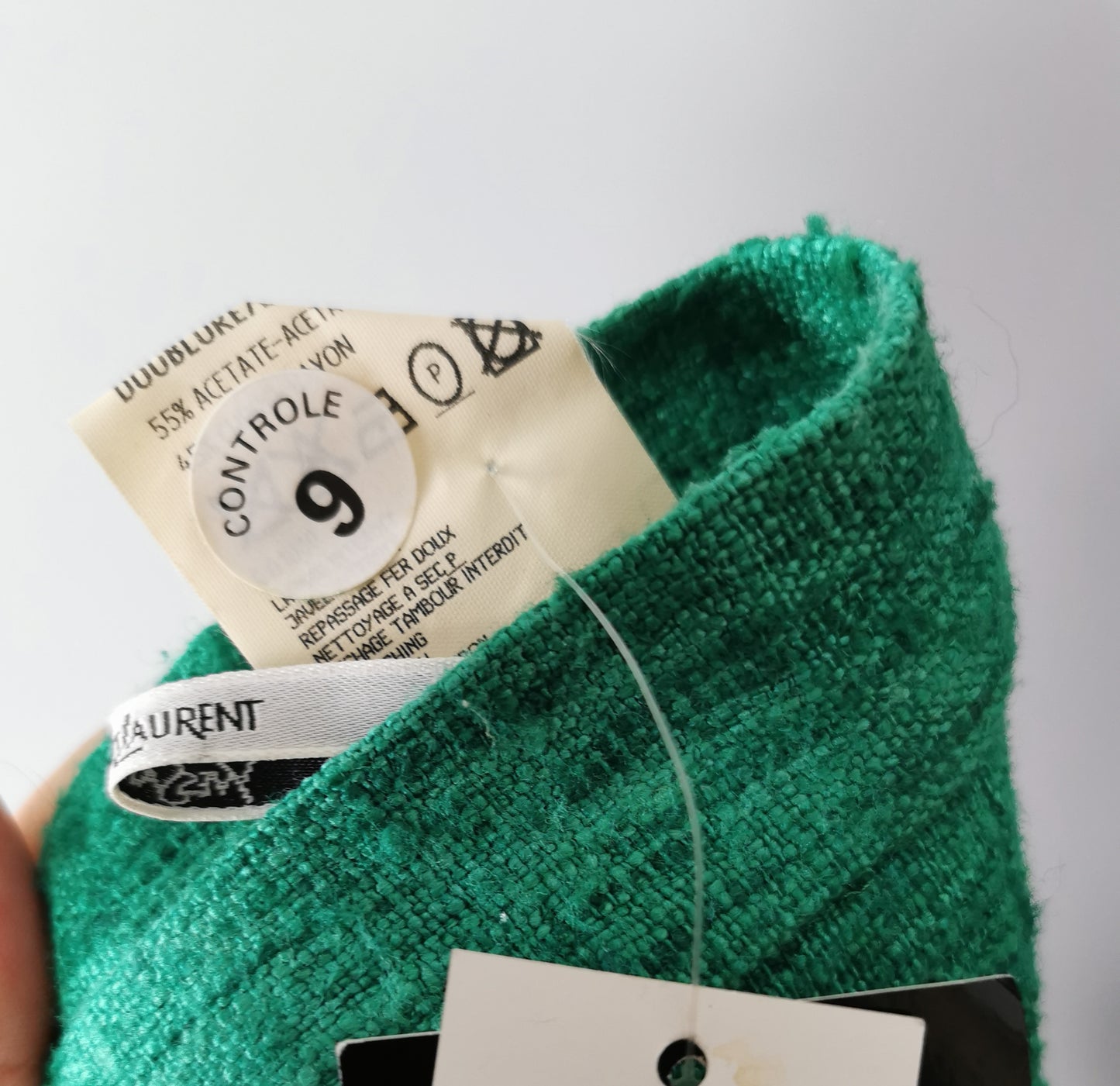 Vintage Yves Saint Laurent Variation Slub Silk skirt suit, 80s, NWT