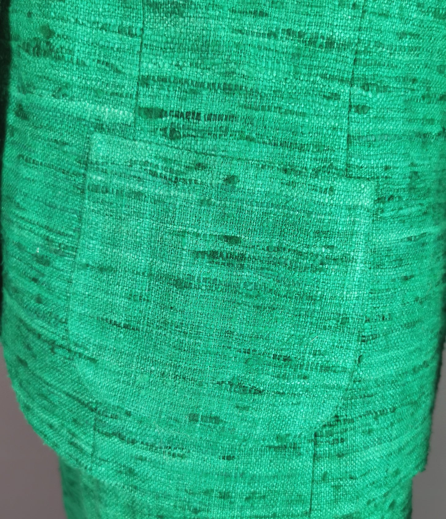 Vintage Yves Saint Laurent Variation Slub Silk skirt suit, 80s, NWT