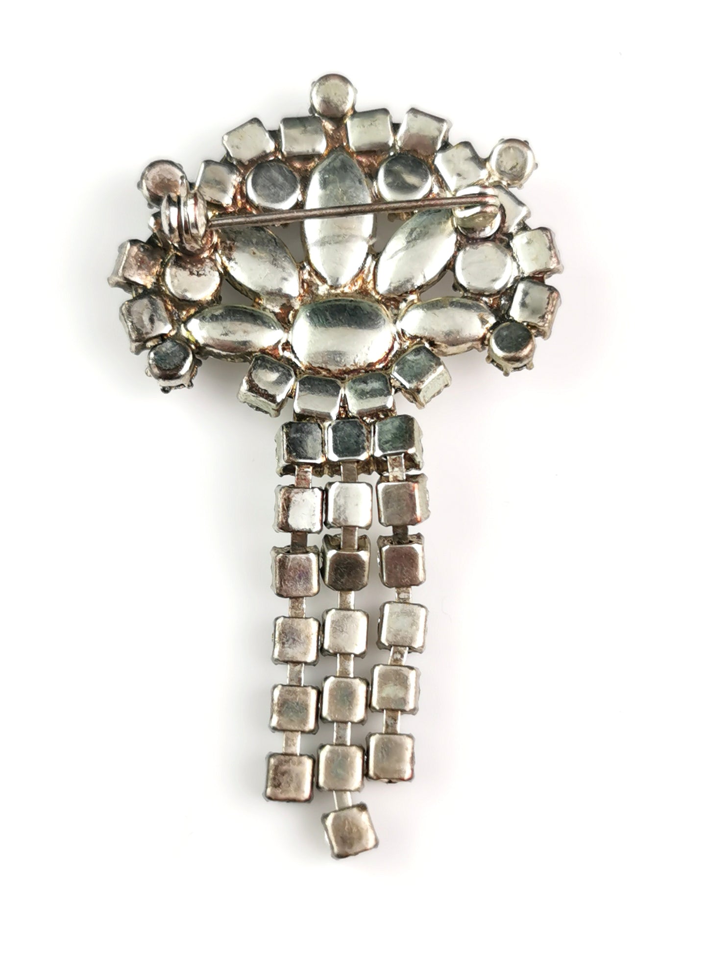 Vintage Sparkly diamanté dangle brooch