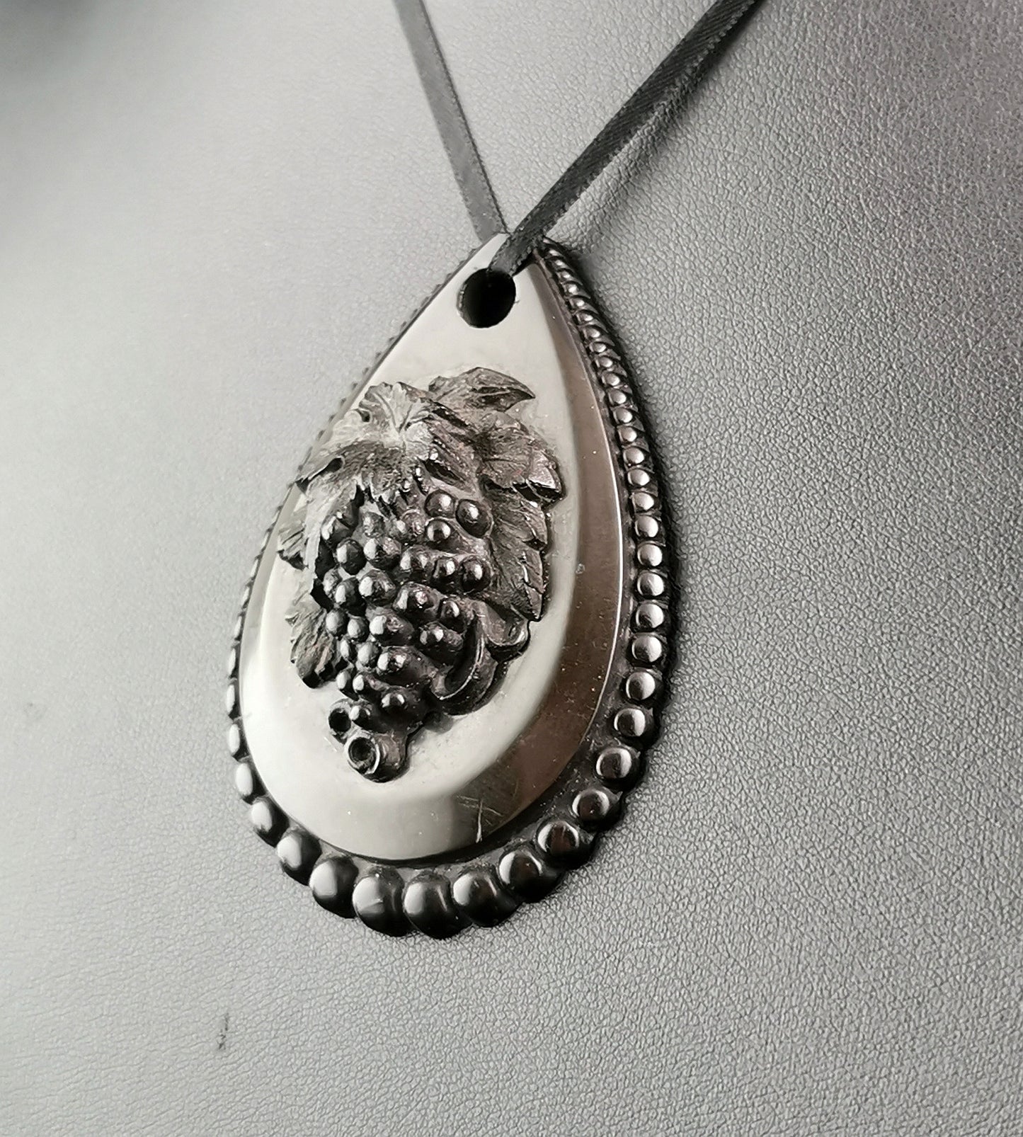 Antique Victorian Vulcanite grapes pendant