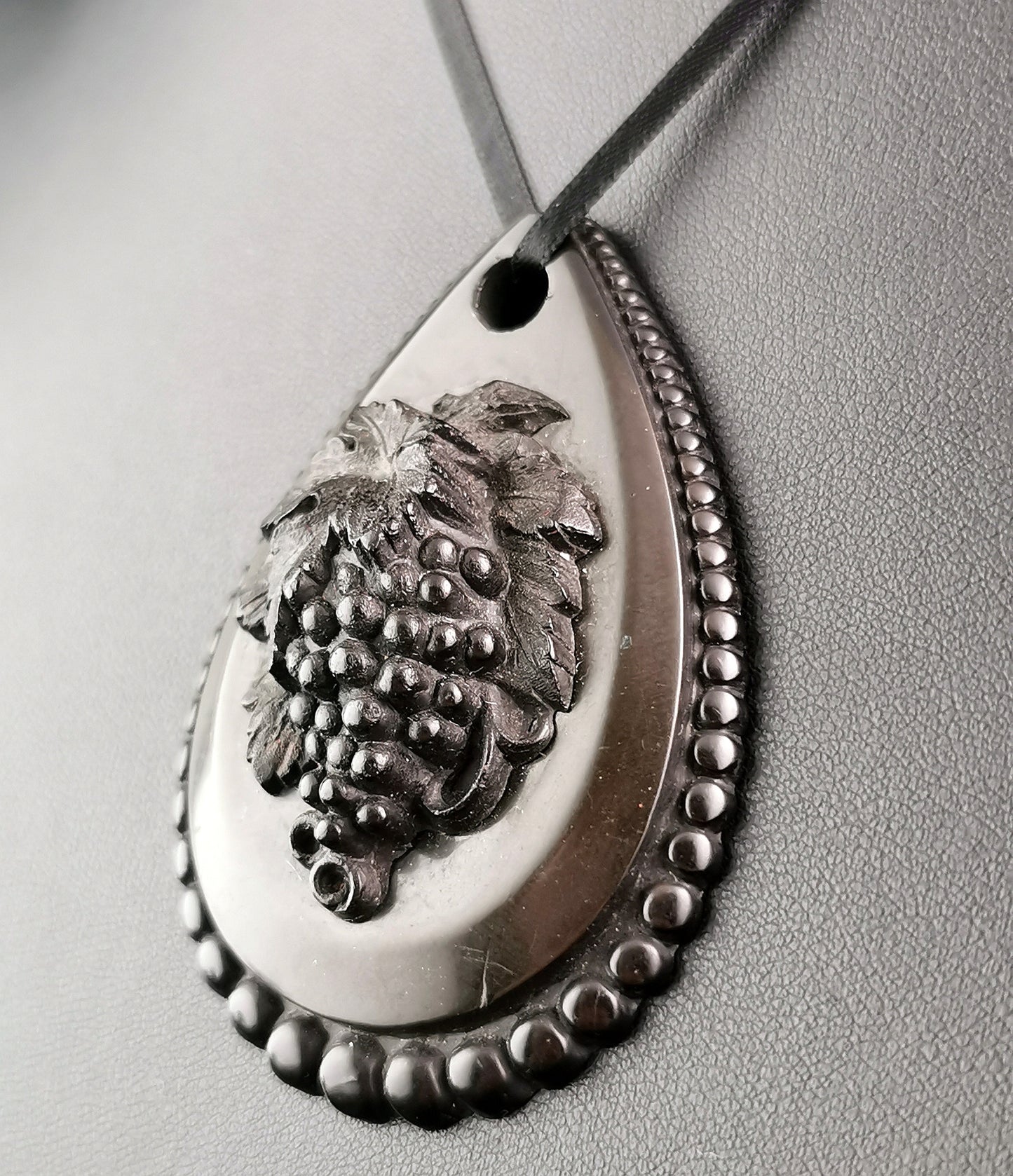 Antique Victorian Vulcanite grapes pendant