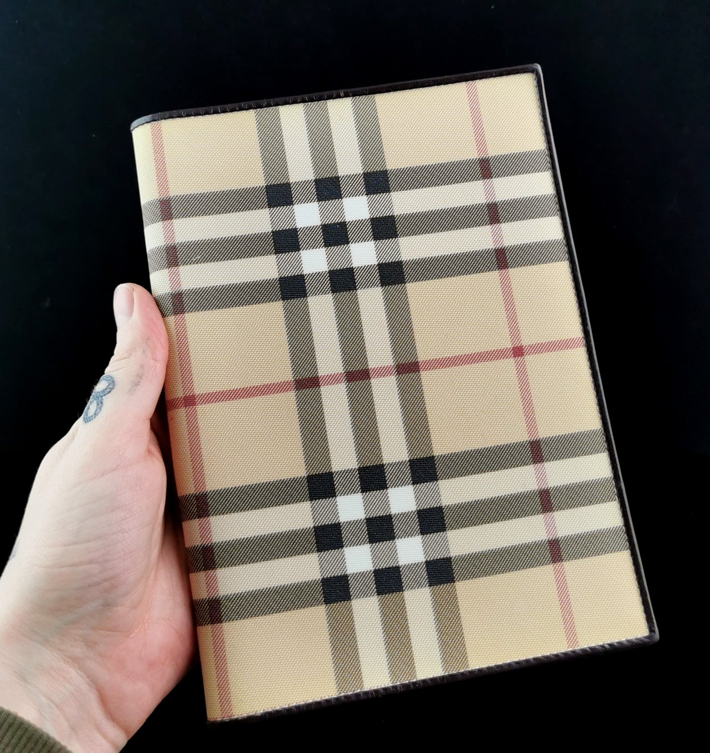 Vintage Burberry London notebook cover