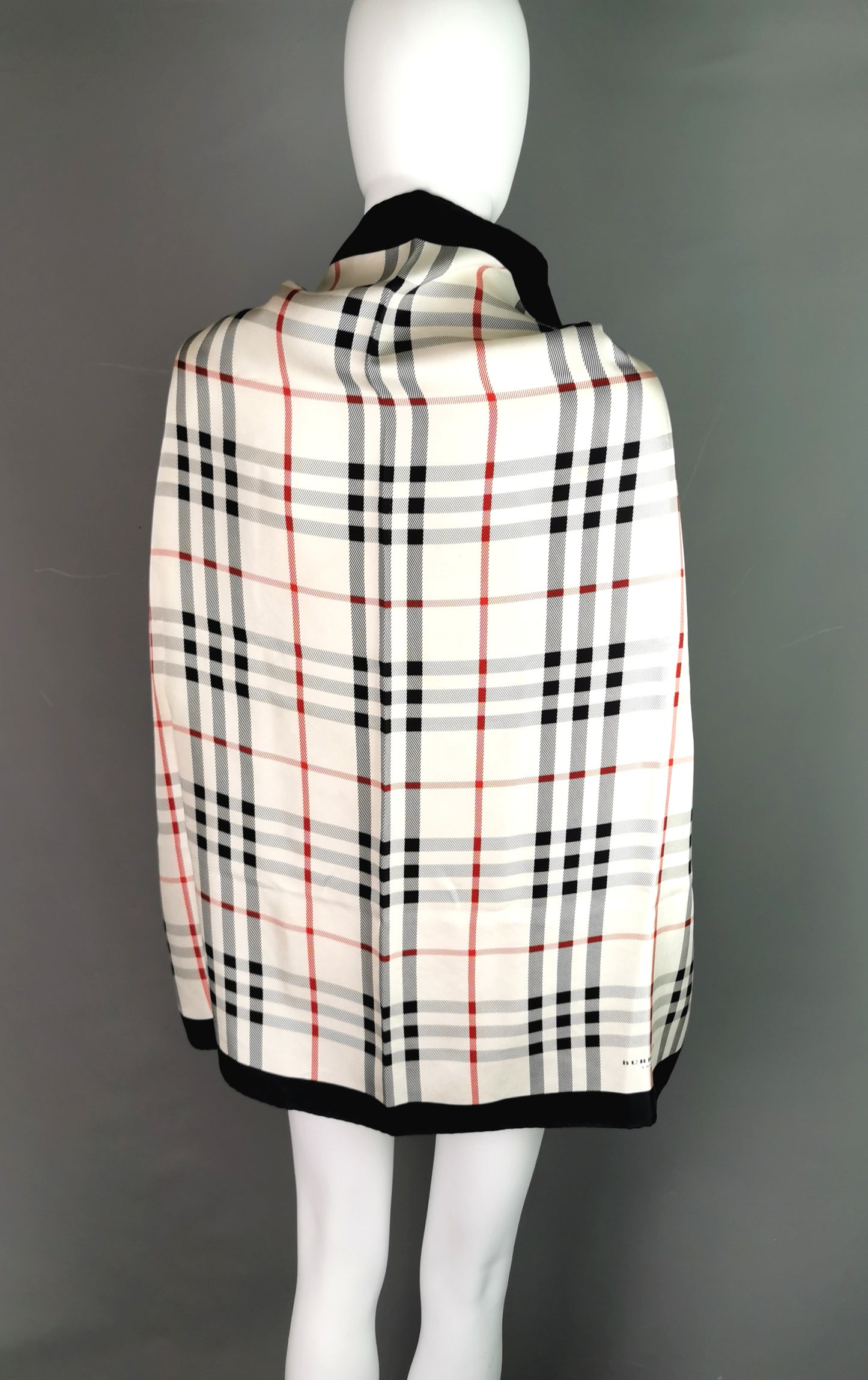 Vintage Burberry silk scarf, check