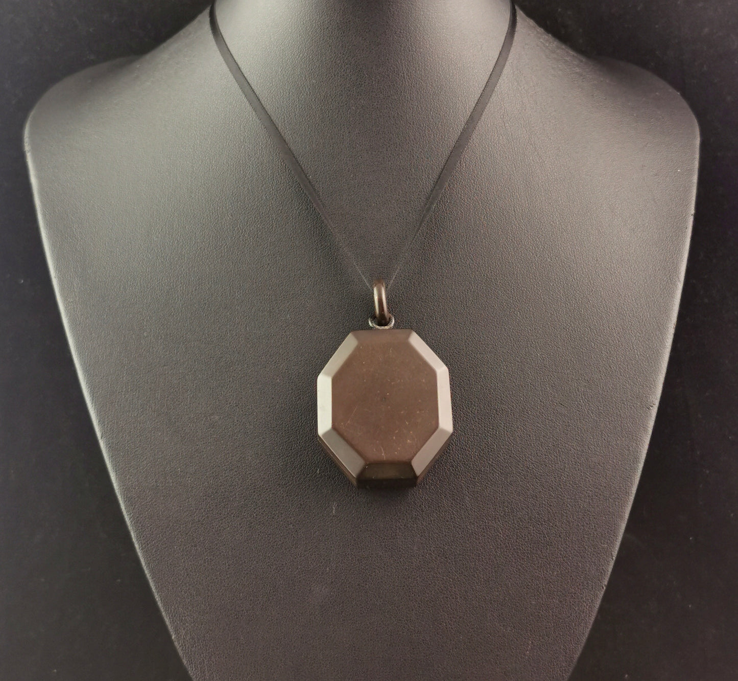Antique Victorian Vulcanite locket pendant