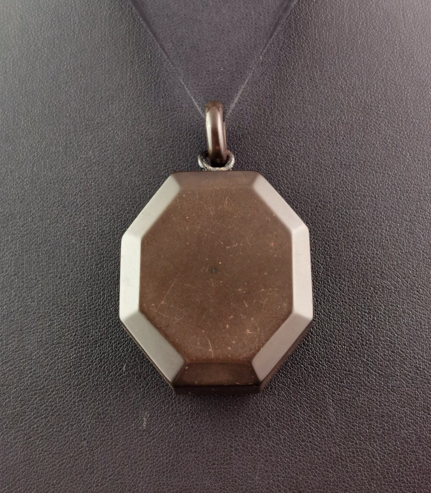 Antique Victorian Vulcanite locket pendant