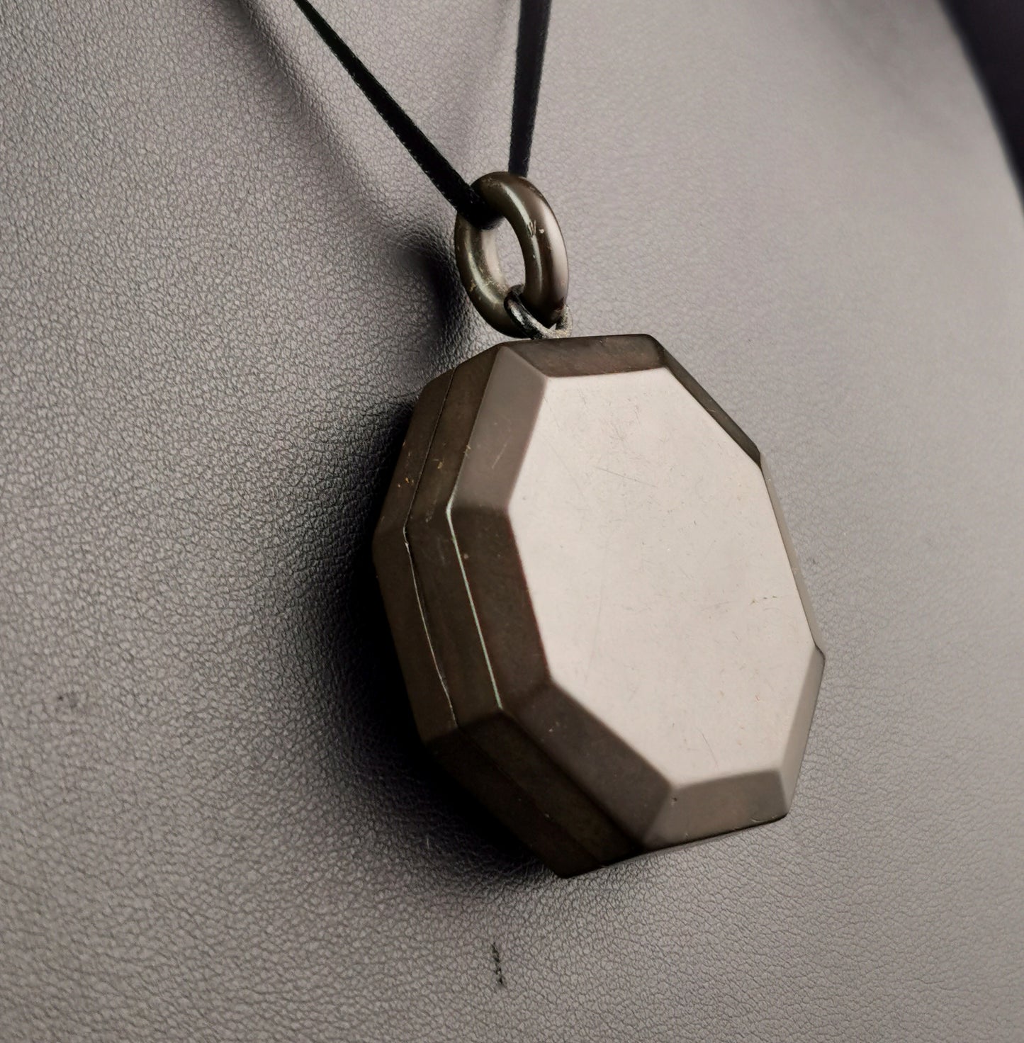 Antique Victorian Vulcanite locket pendant