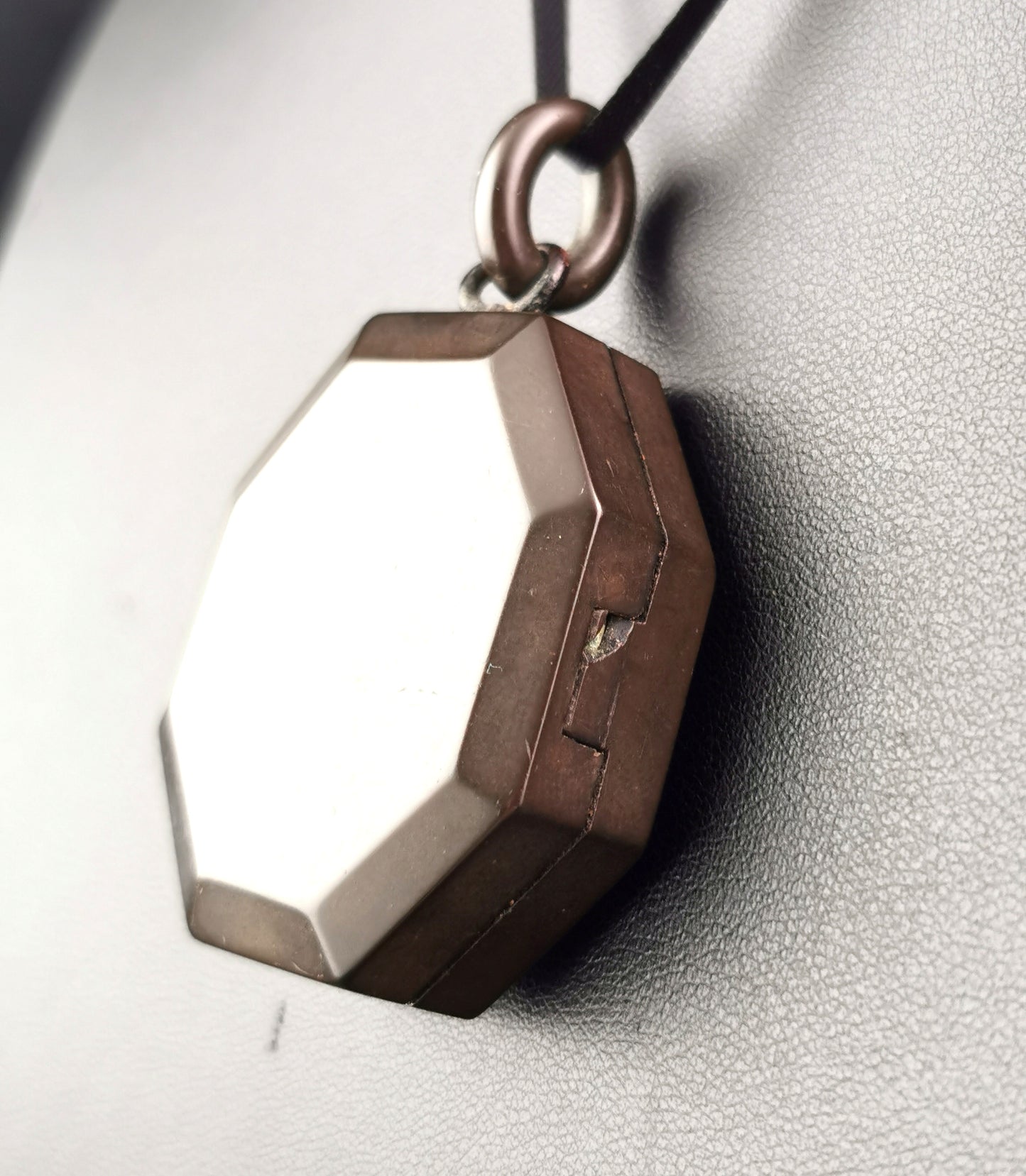 Antique Victorian Vulcanite locket pendant