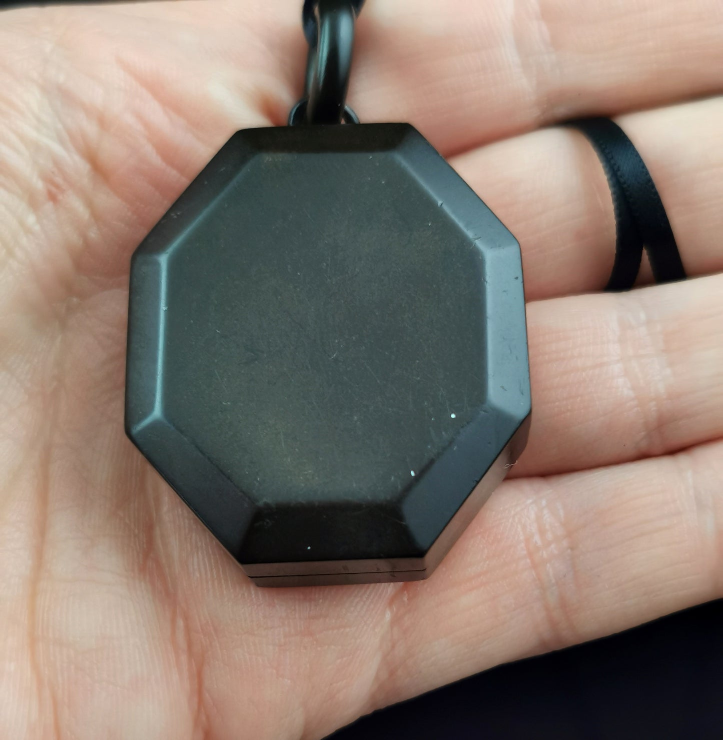 Antique Victorian Vulcanite locket pendant