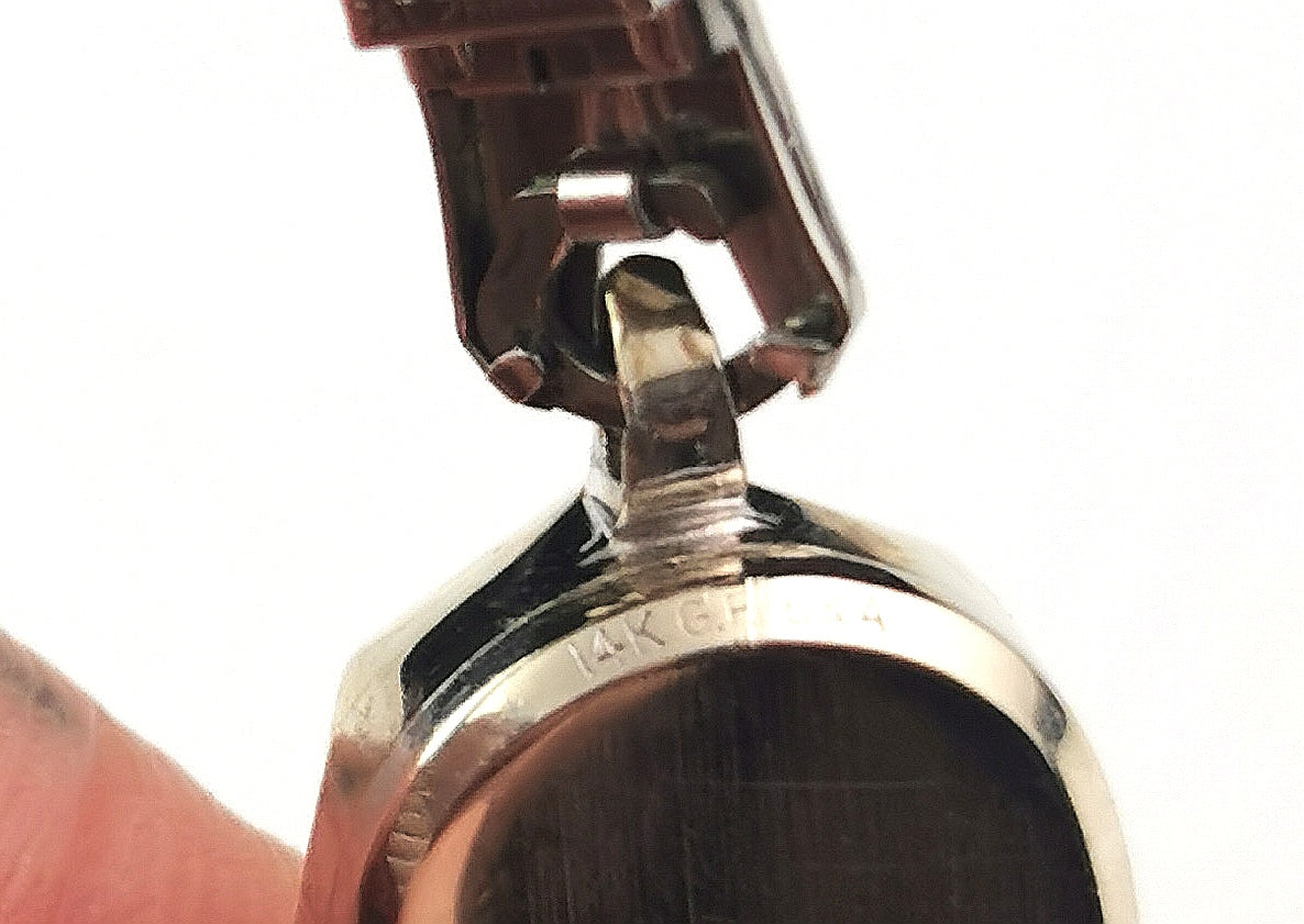 Vintage Omega ladies 14k white gold plated wristwatch