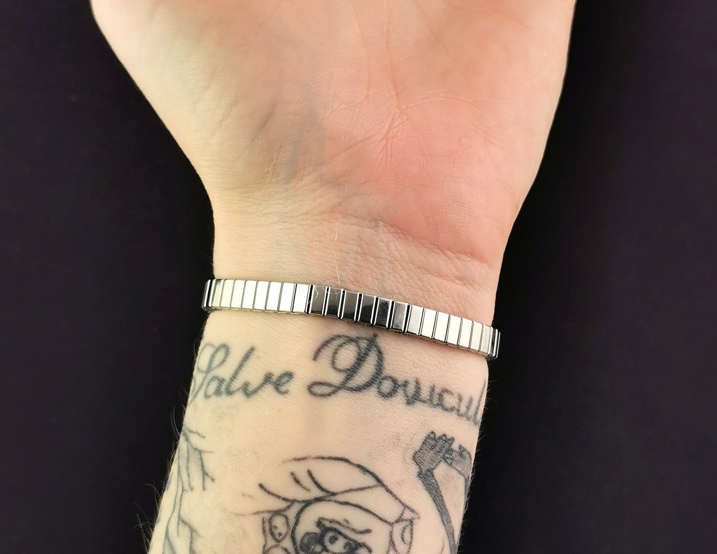 Vintage Omega ladies 14k white gold plated wristwatch