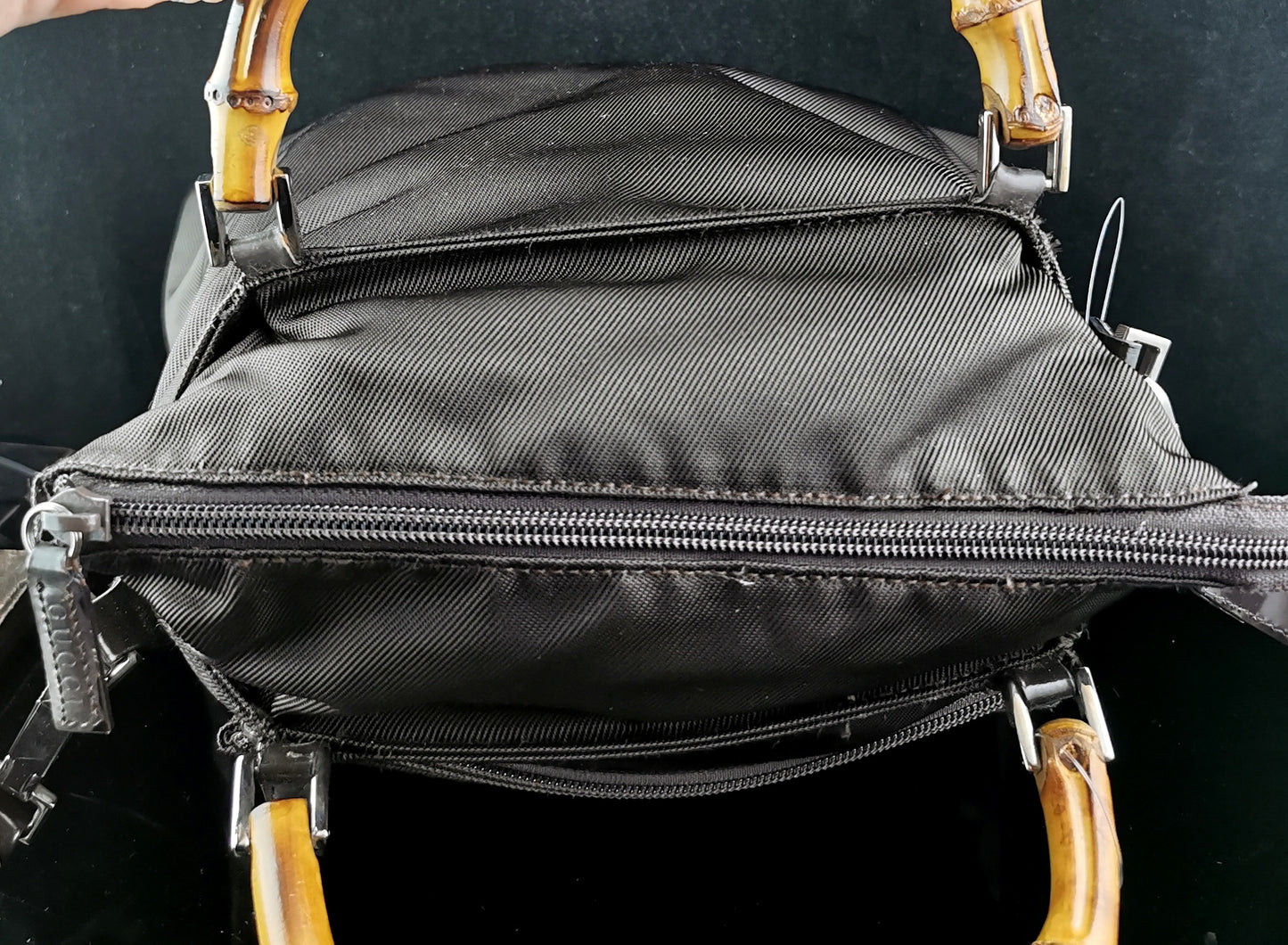 Gucci bamboo top handle tote bag, two way