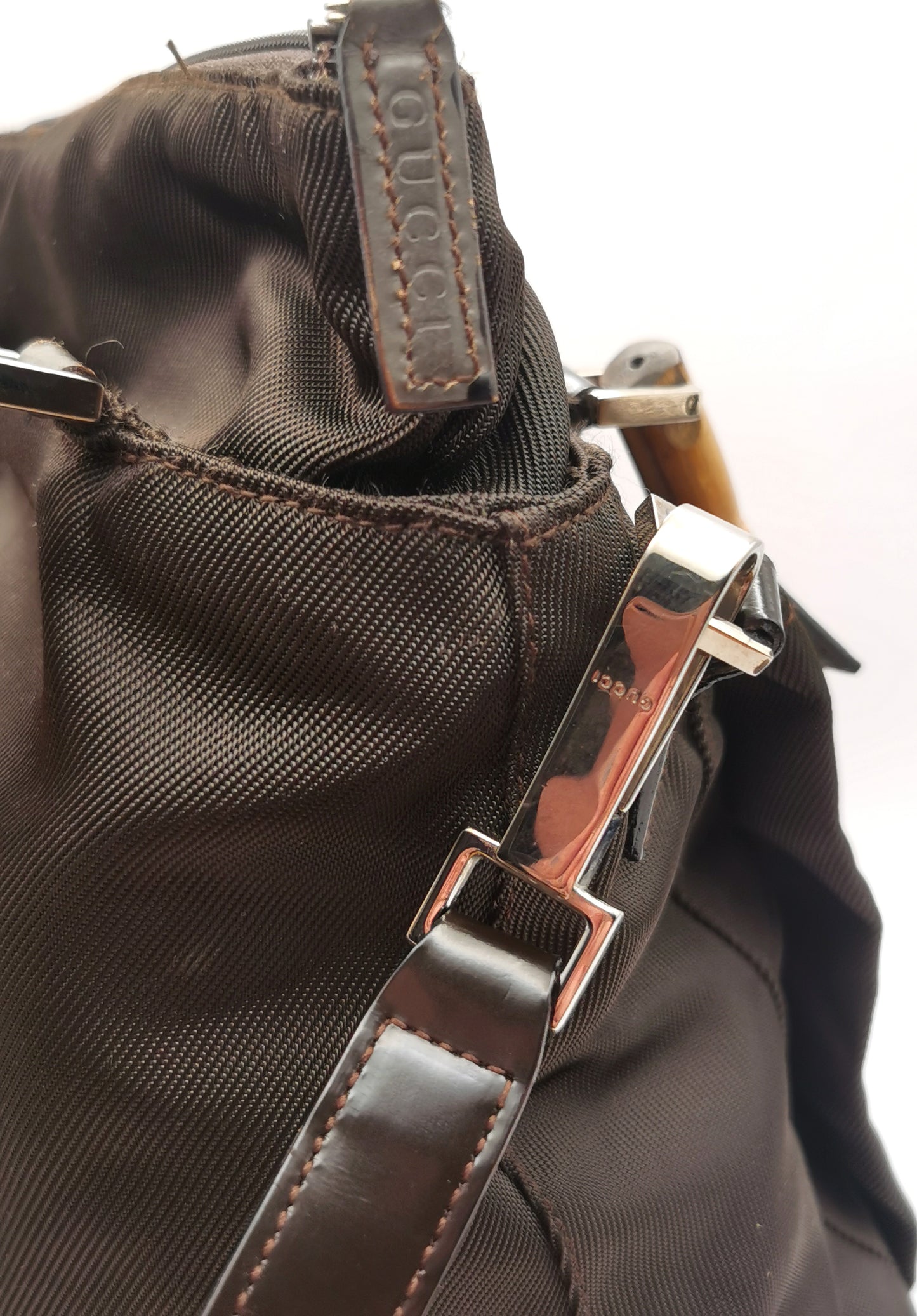 Gucci bamboo top handle tote bag, two way