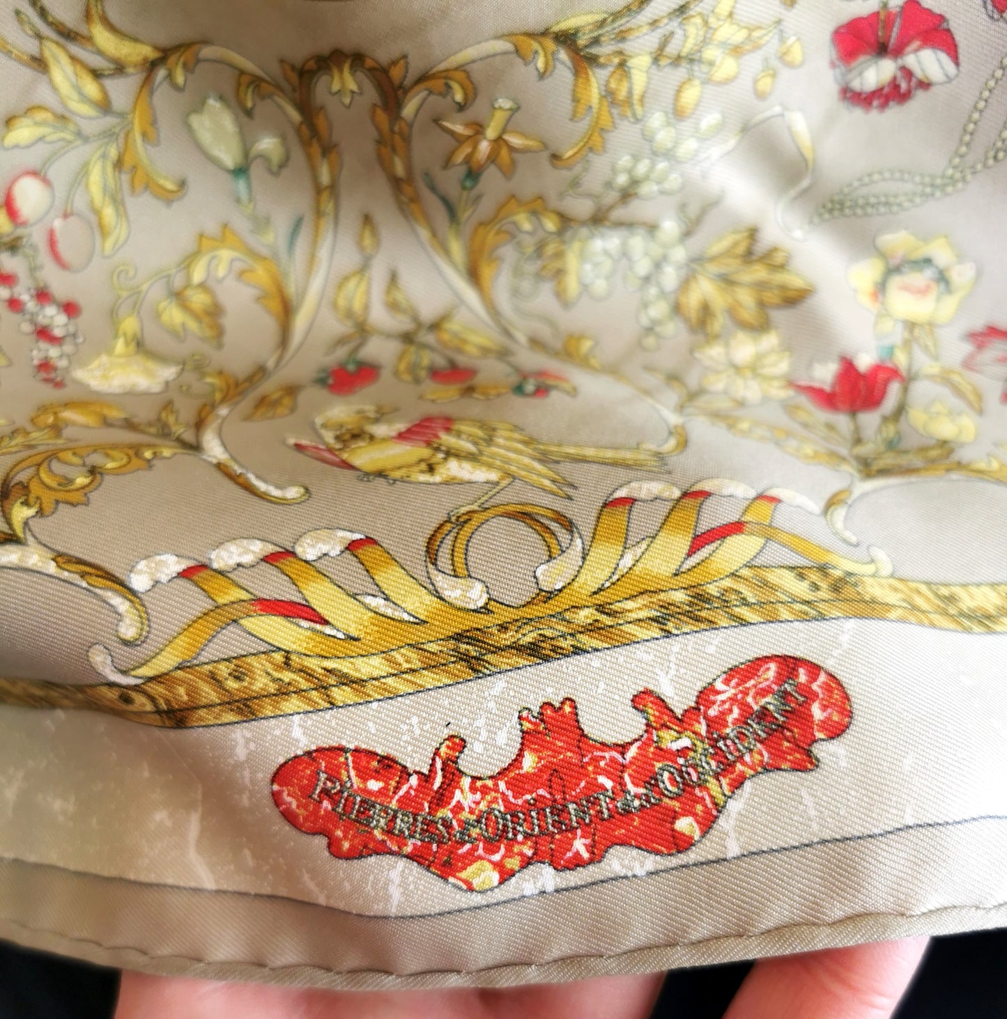 Hermes silk scarf, Pierres d-Orient et d'Occident, boxed