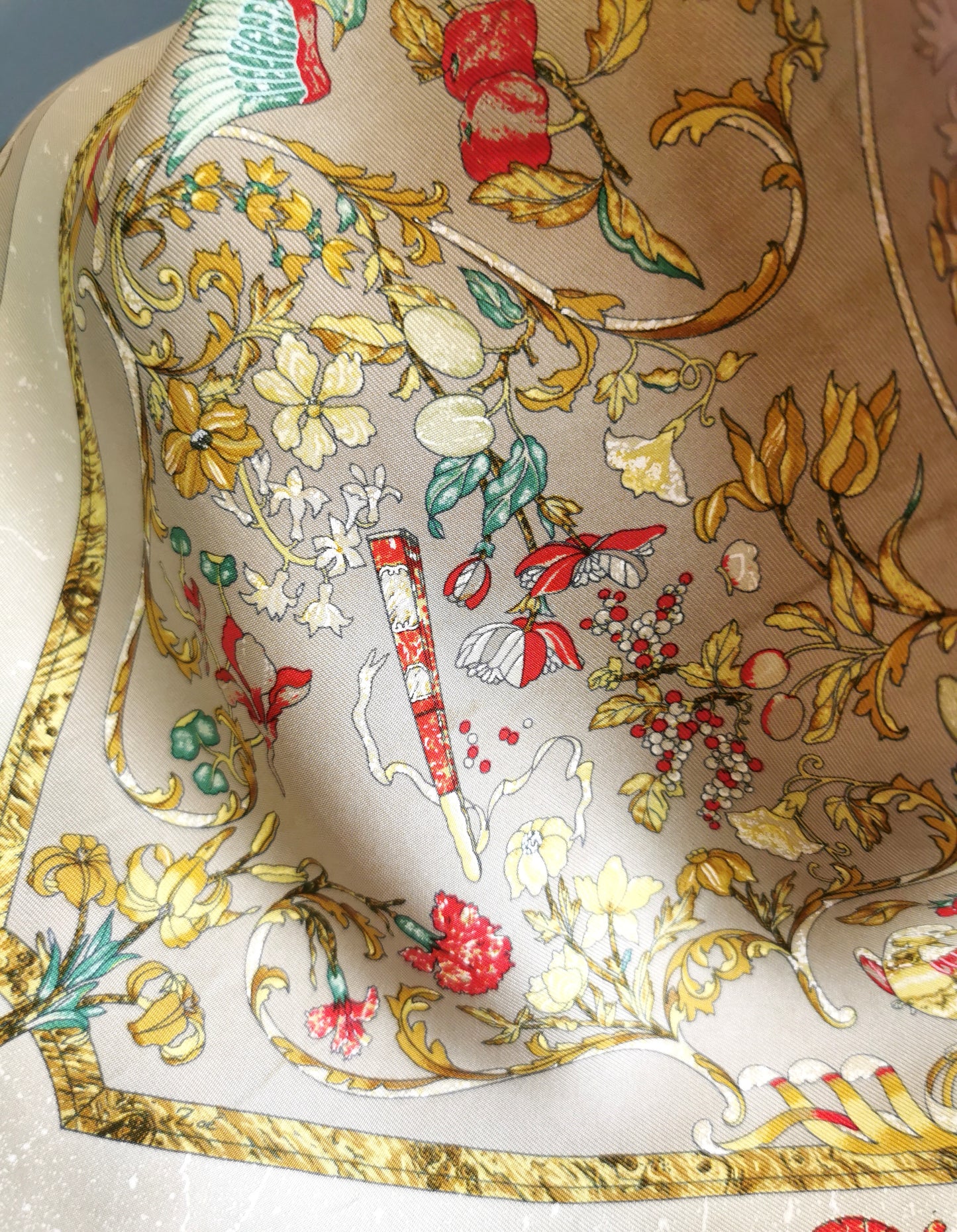 Hermes silk scarf, Pierres d-Orient et d'Occident, boxed