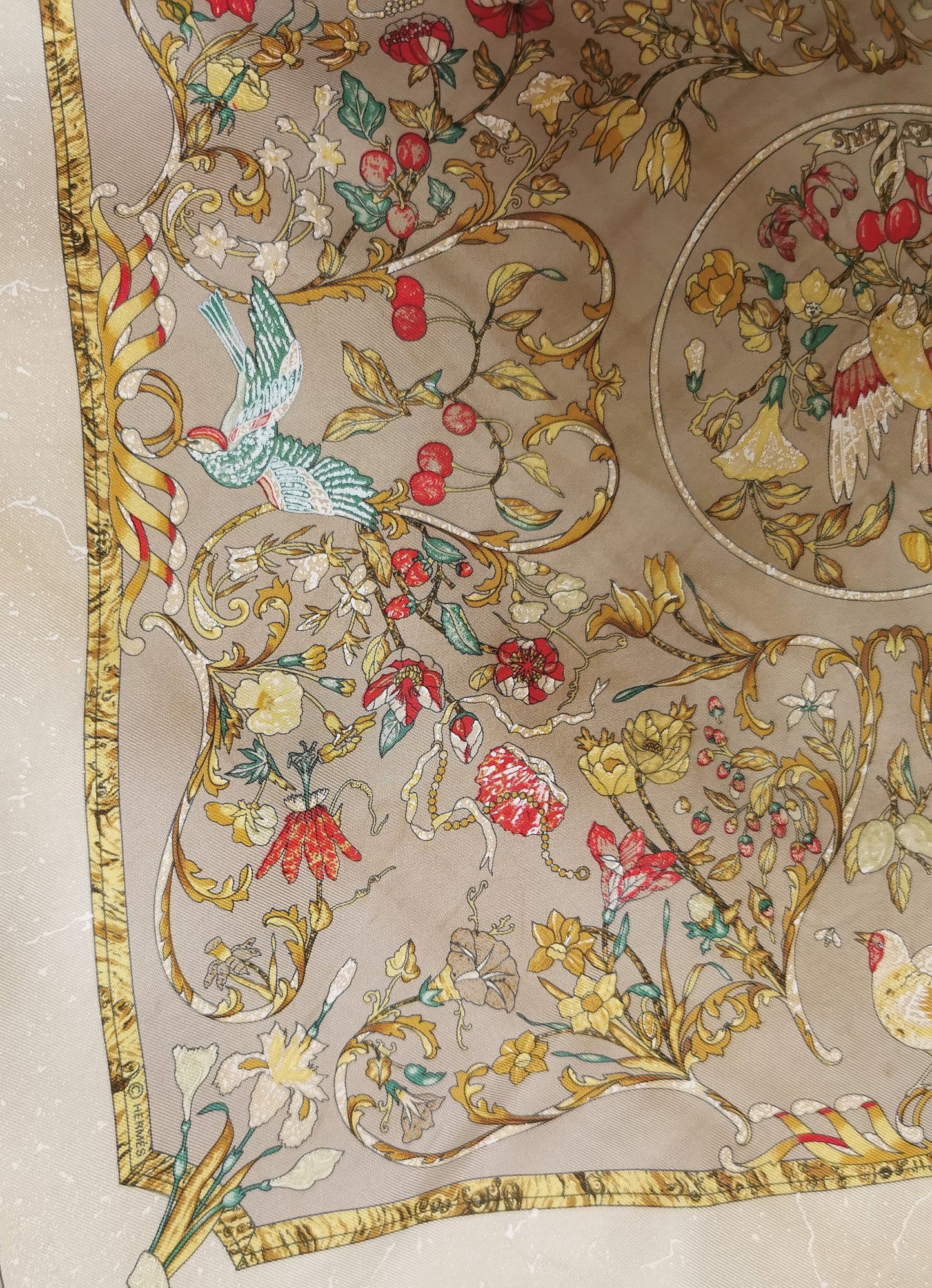 Hermes silk scarf, Pierres d-Orient et d'Occident, boxed