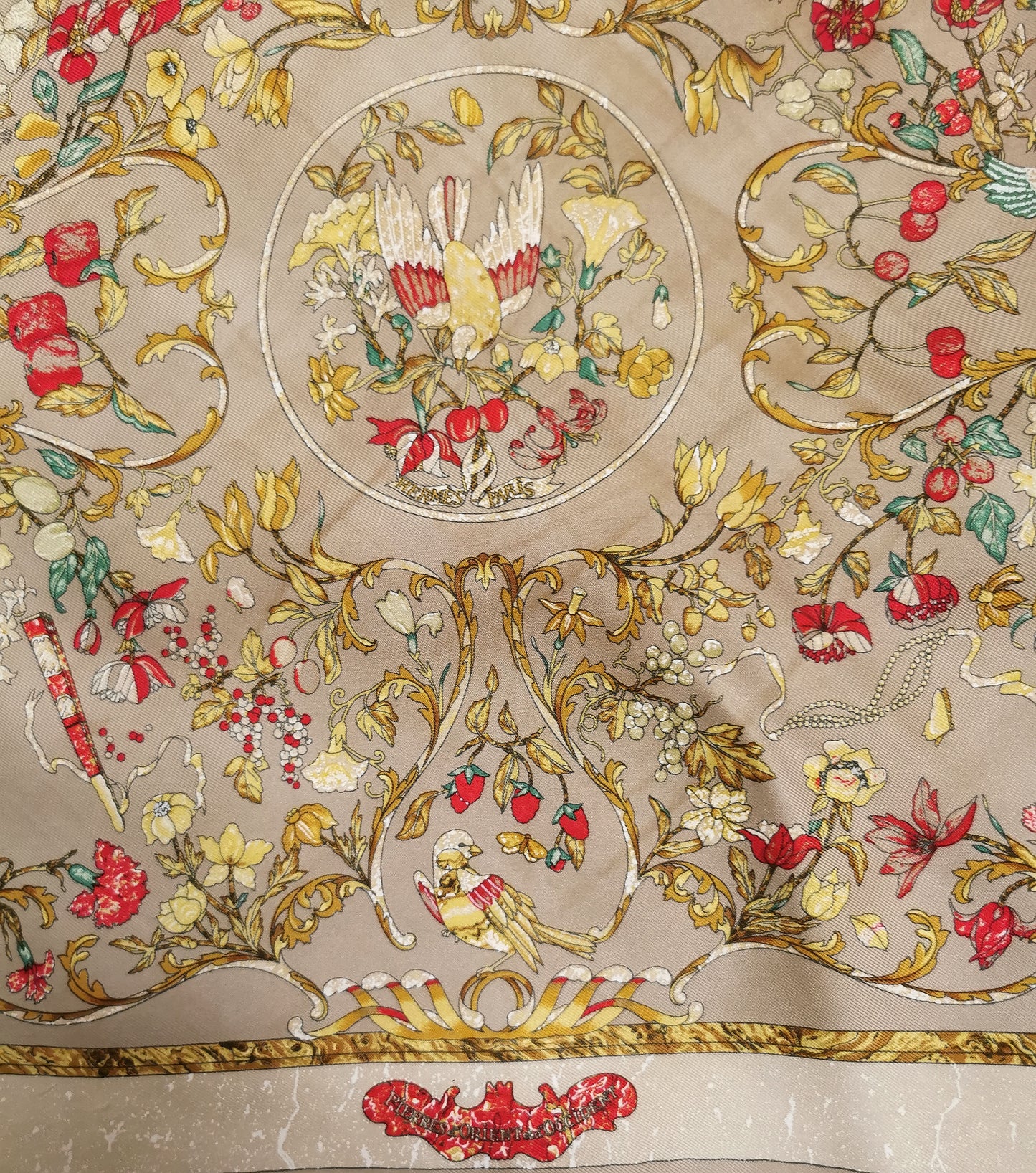 Hermes silk scarf, Pierres d-Orient et d'Occident, boxed