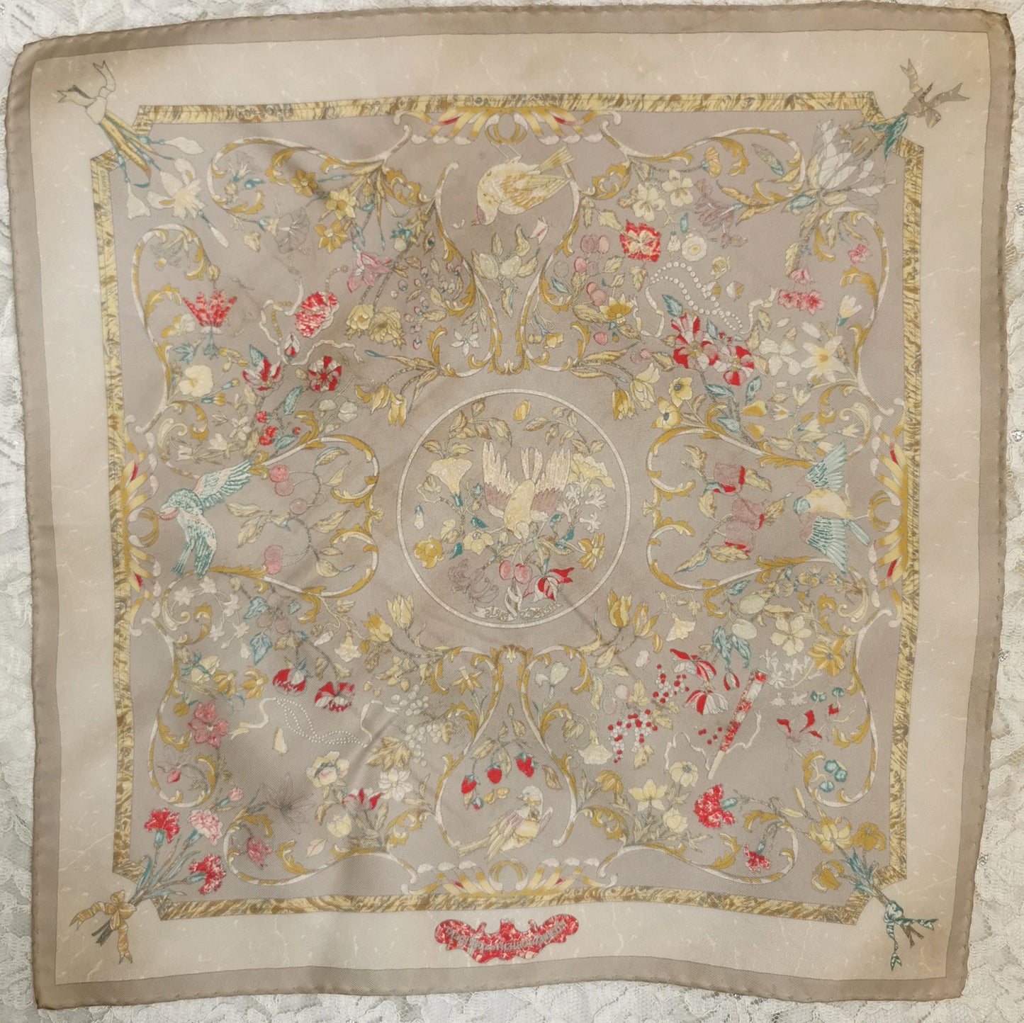 Hermes silk scarf, Pierres d-Orient et d'Occident, boxed
