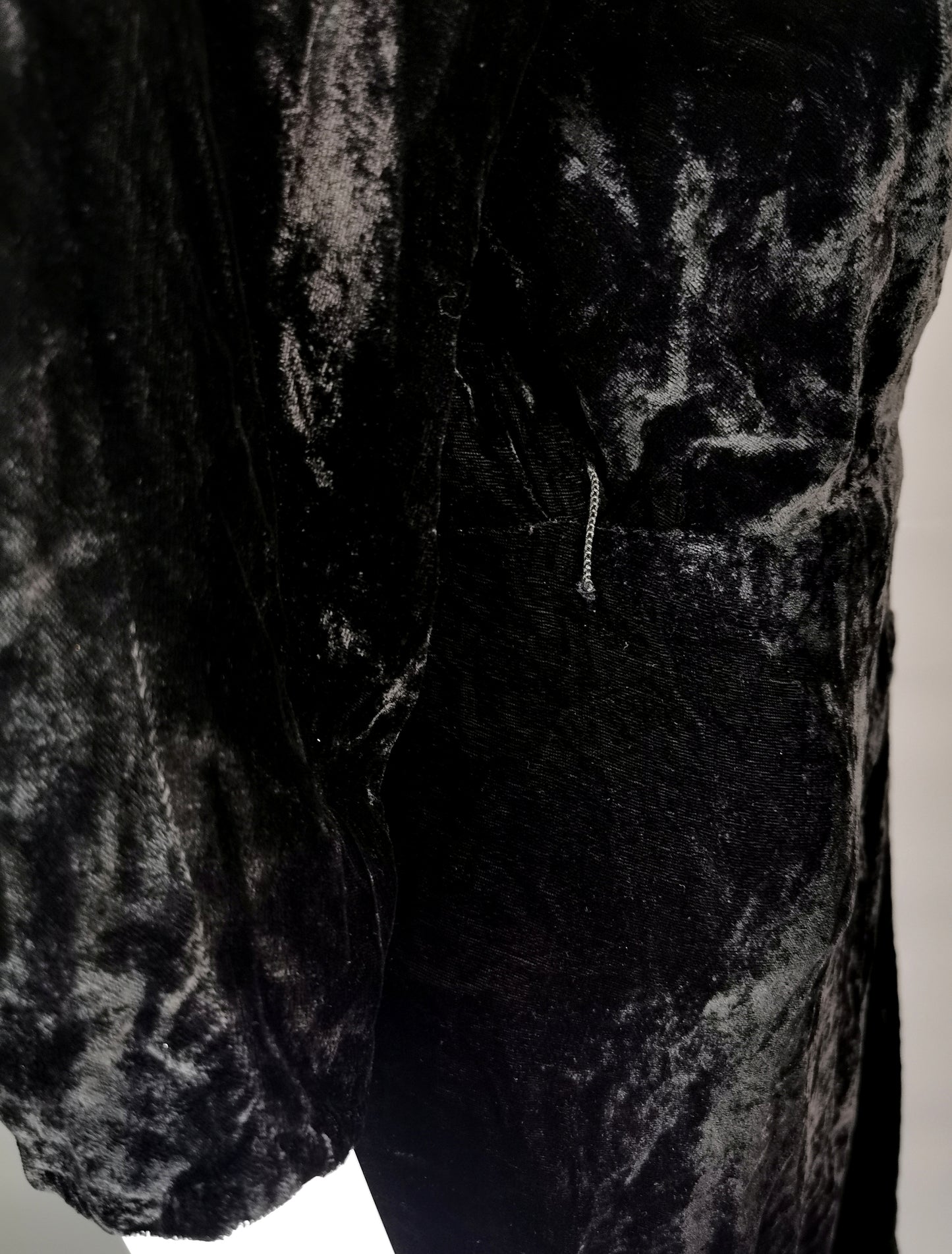Vintage Art Deco black velvet dress, c1930s