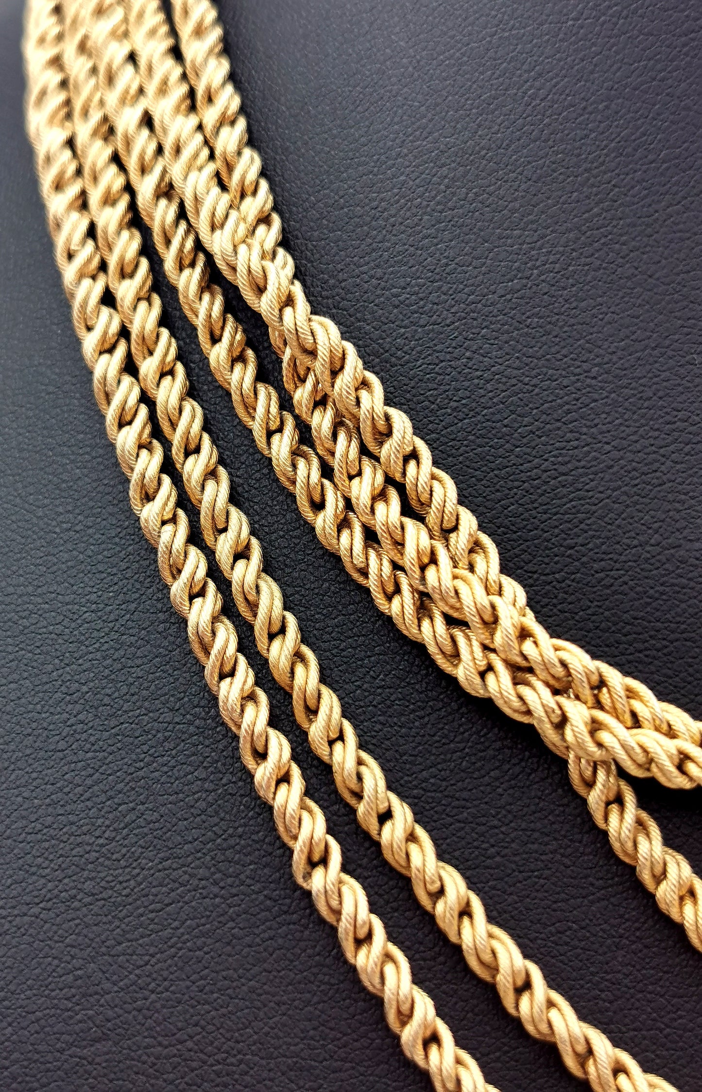 Vintage Trifari multi chain necklace, gold tone