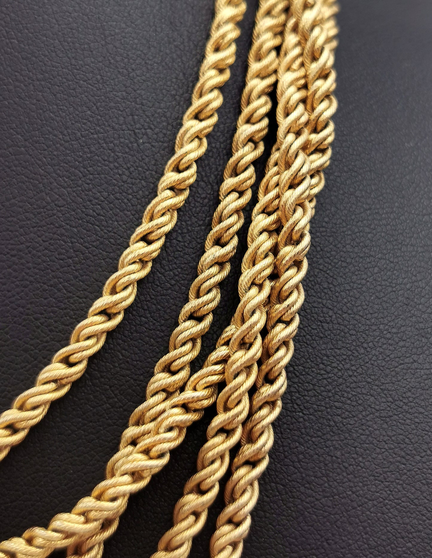 Vintage Trifari multi chain necklace, gold tone