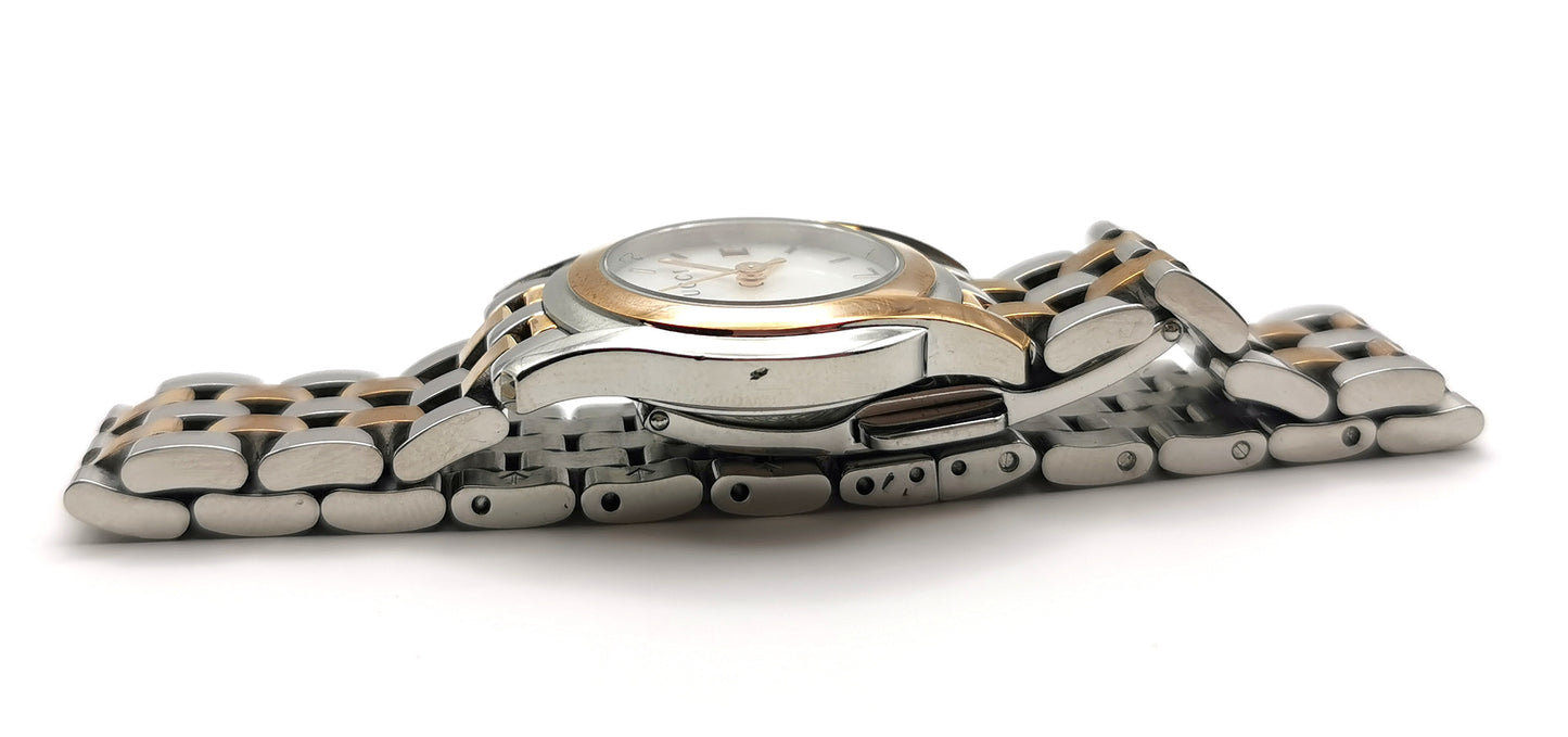 Gucci 5500L Ladies wristwatch, Stainless steel and gold plated