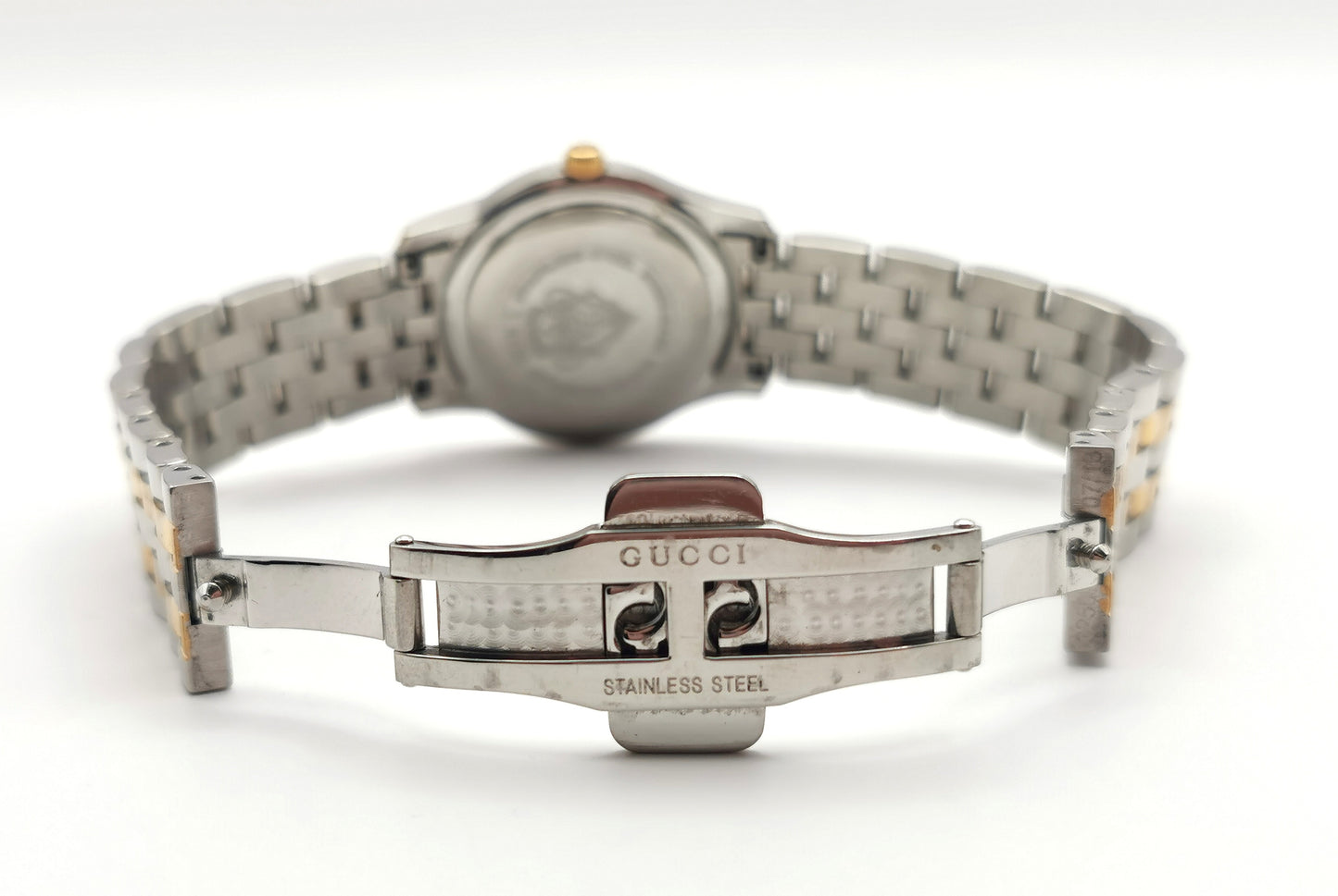 Gucci 5500L Ladies wristwatch, Stainless steel and gold plated