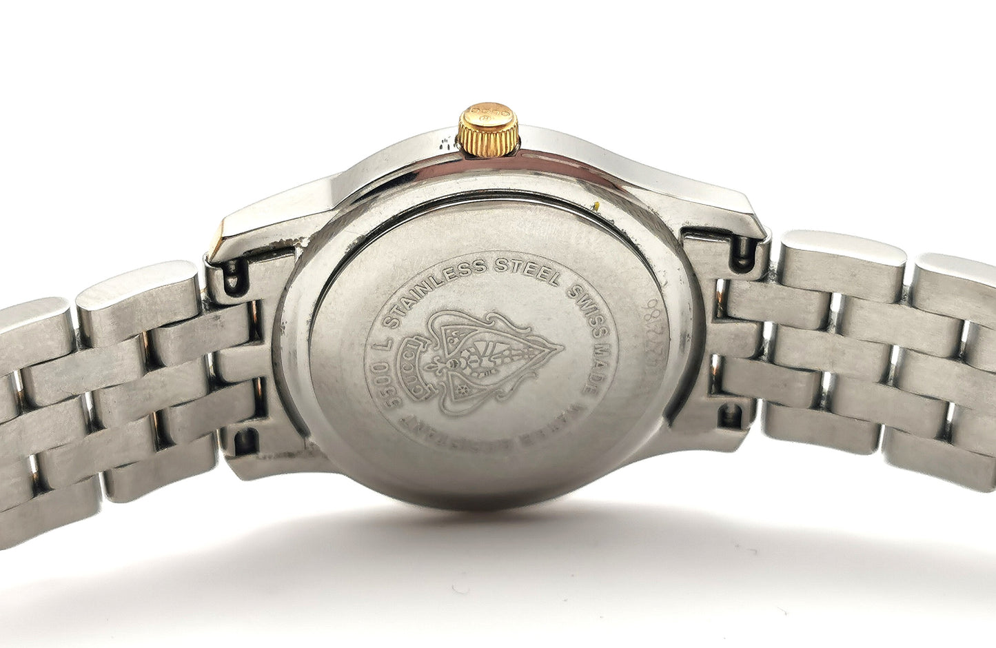 Gucci 5500L Ladies wristwatch, Stainless steel and gold plated