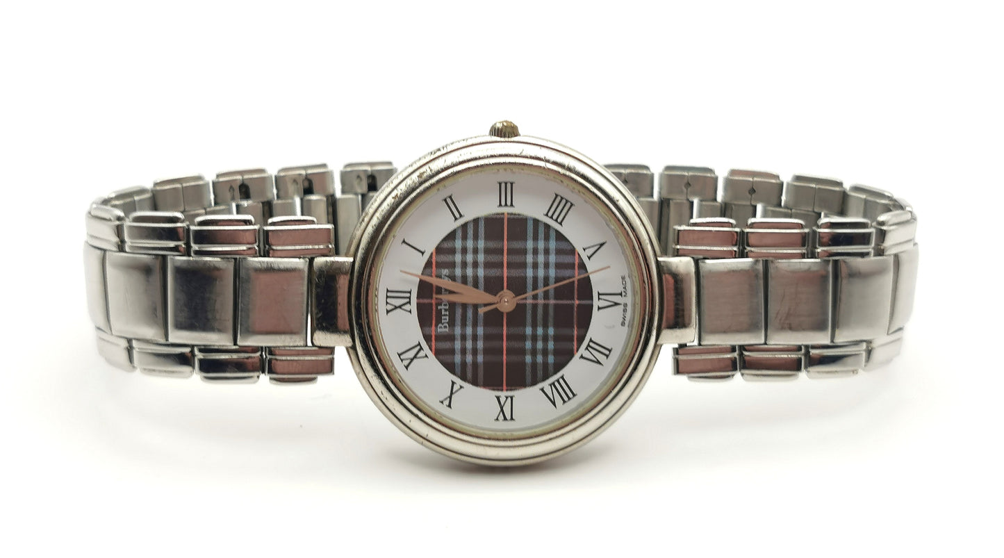 Vintage Burberry men's stainless steel wristwatch