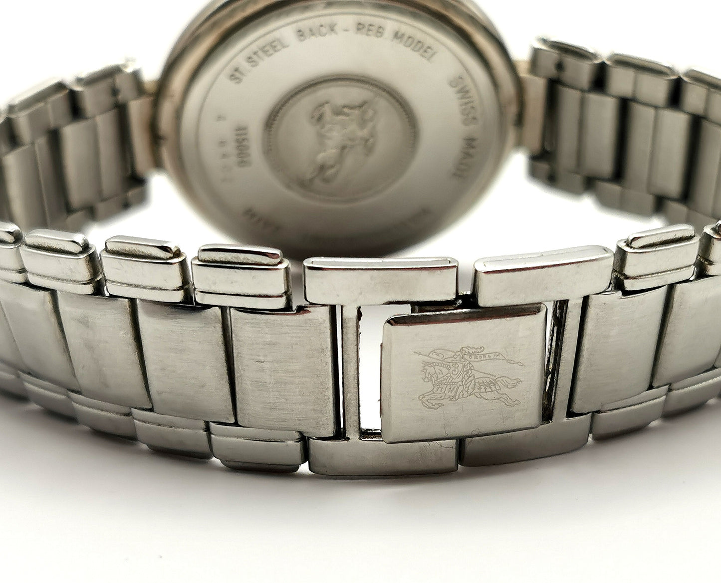 Vintage Burberry men's stainless steel wristwatch