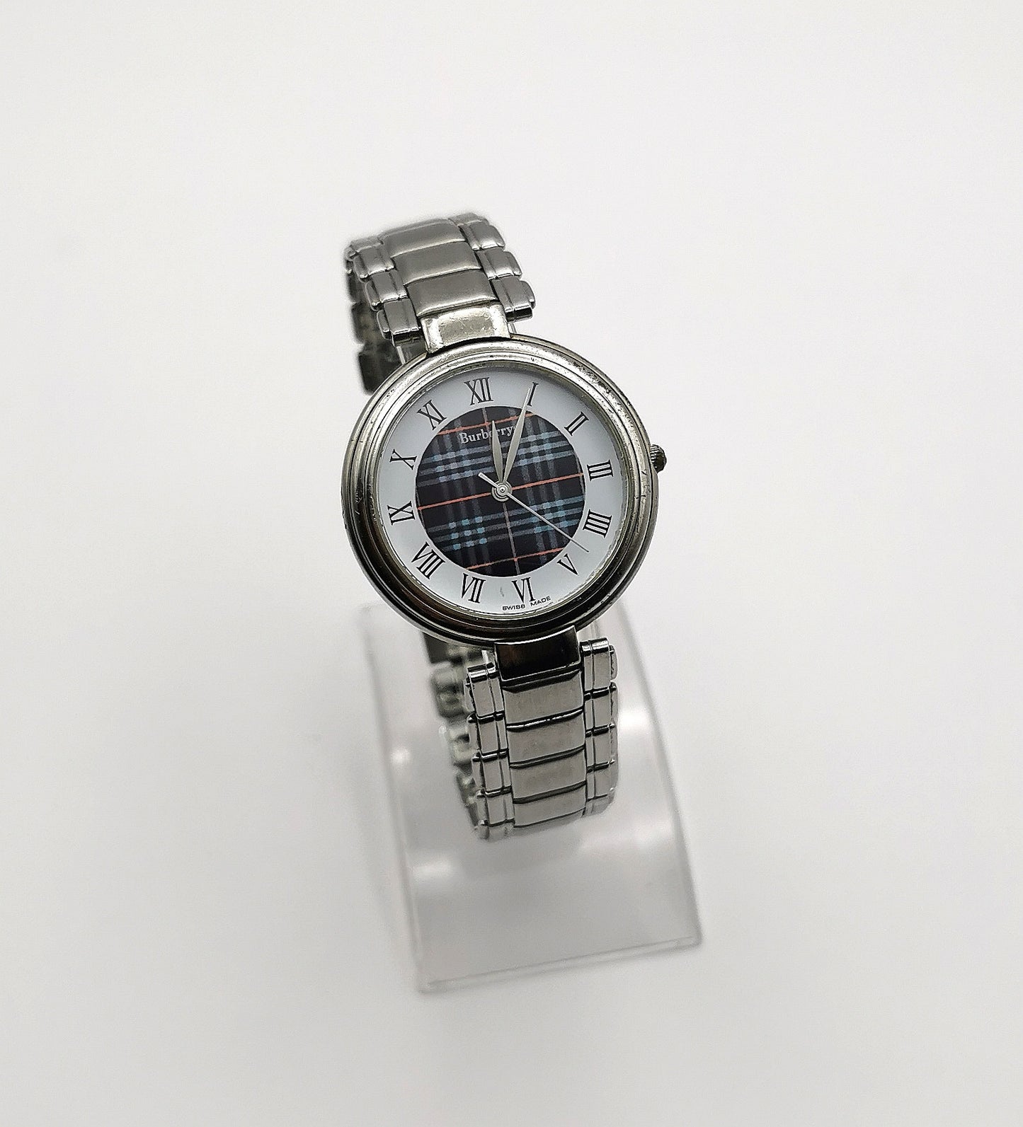 Vintage Burberry men's stainless steel wristwatch