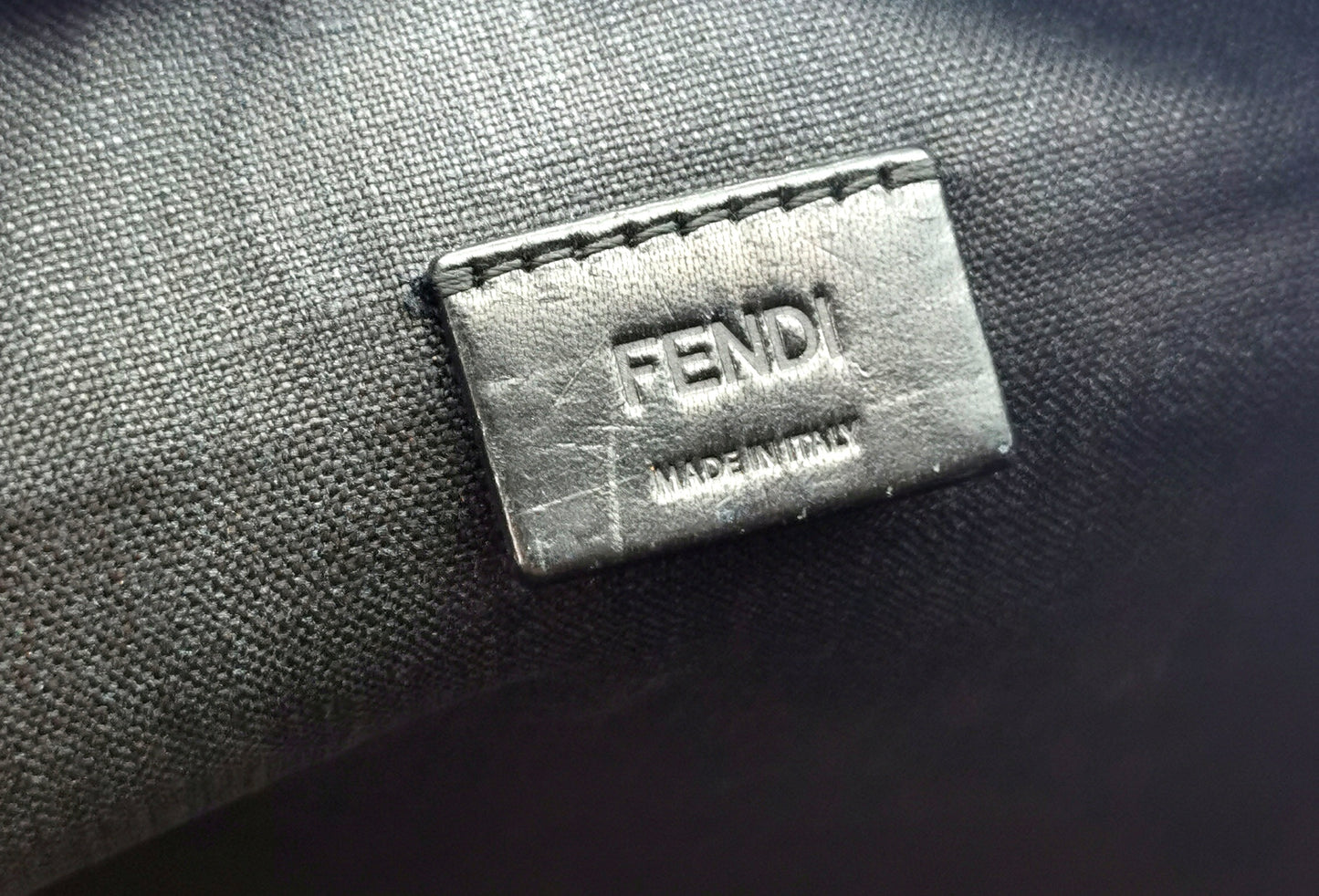 Fendi faces red leather clutch purse, No Words