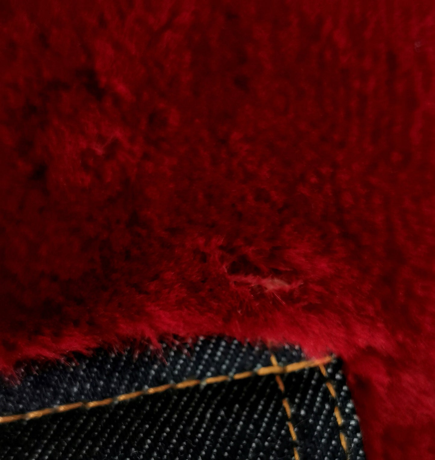 Vintage Dolce and Gabbana cropped red Faux fur jacket