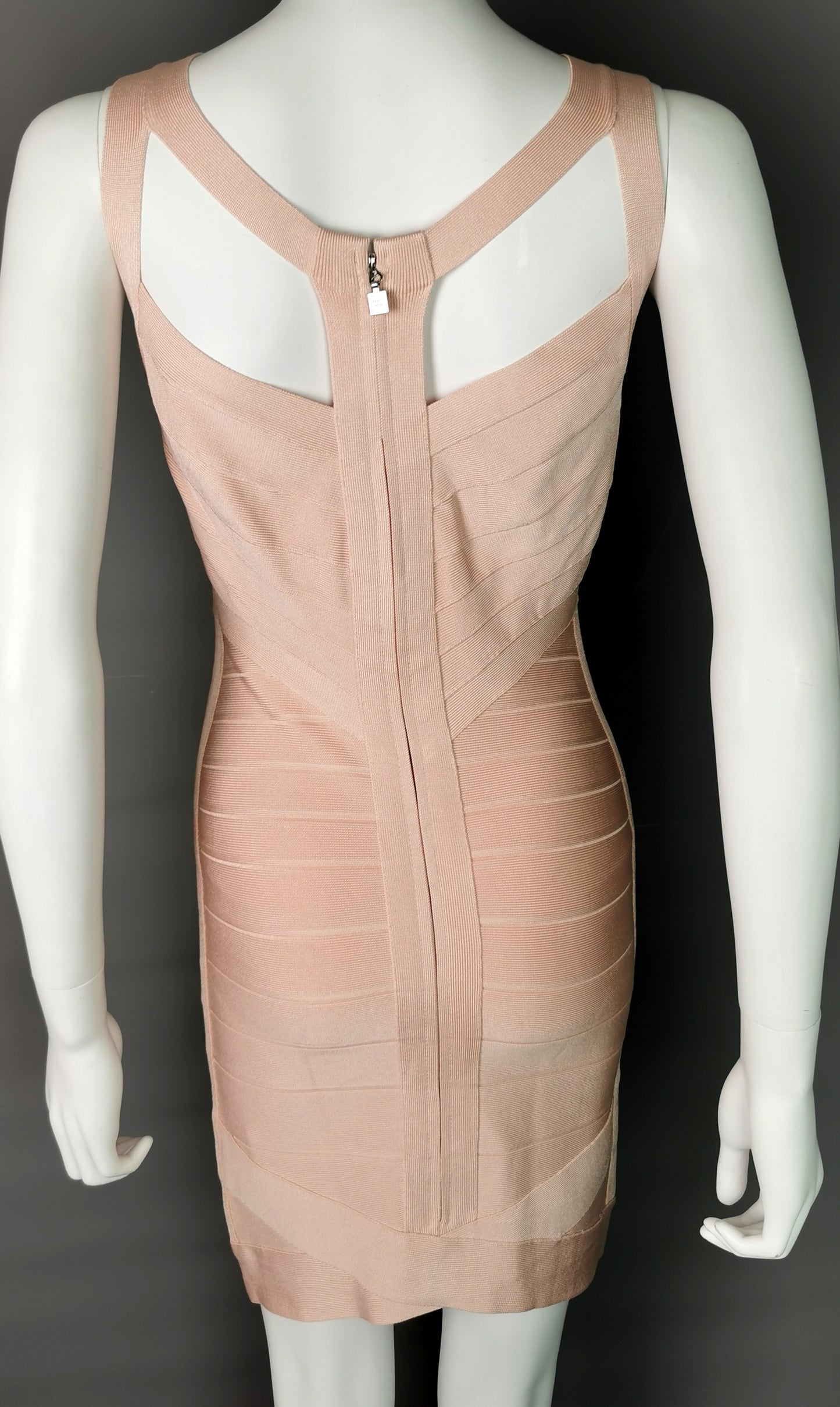 Herve Leger bandage dress, Dusky pink, Ice rose